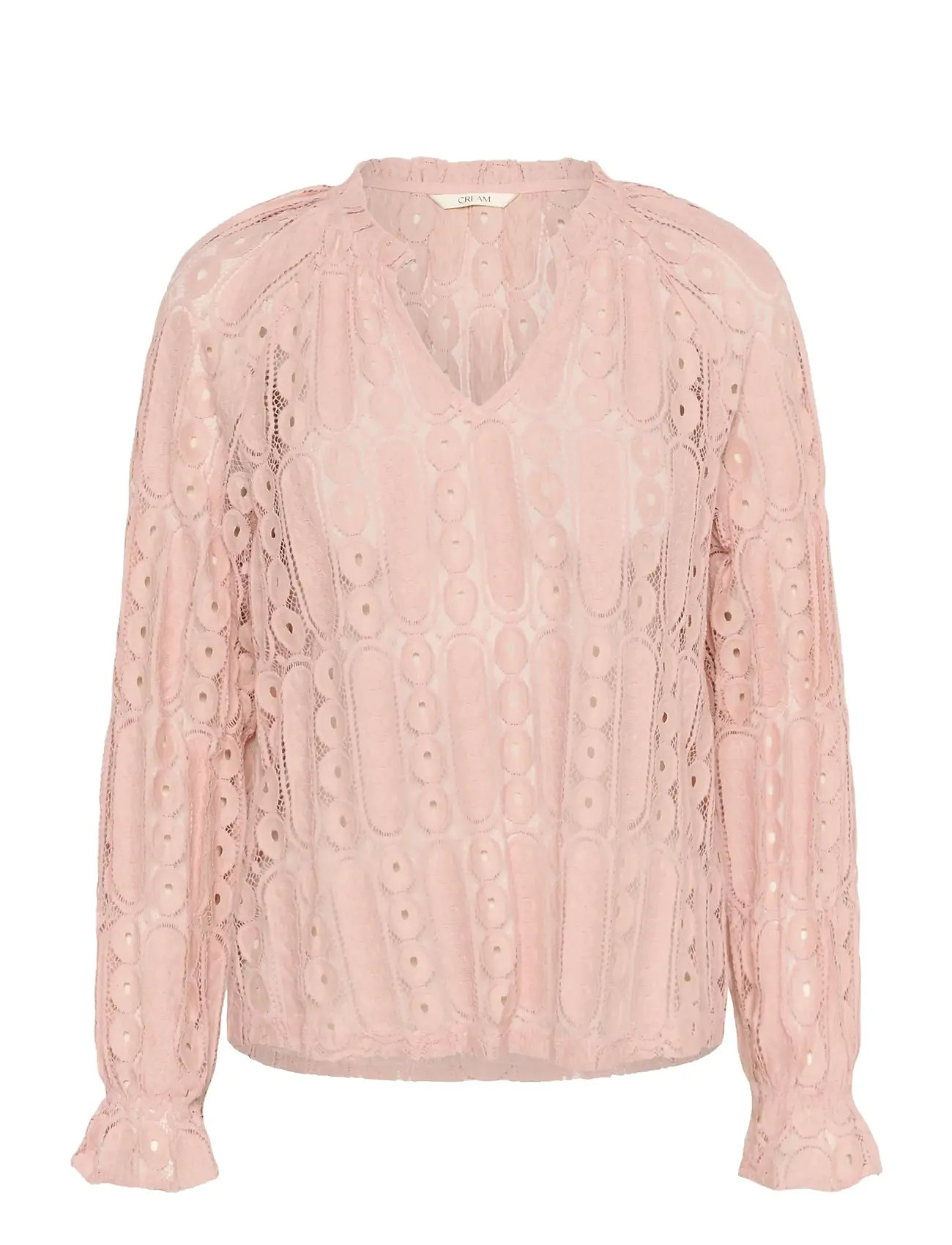 CREAM Crtully V-Ausschnitt Strickjacke Bluse Pink - 38 - Damen