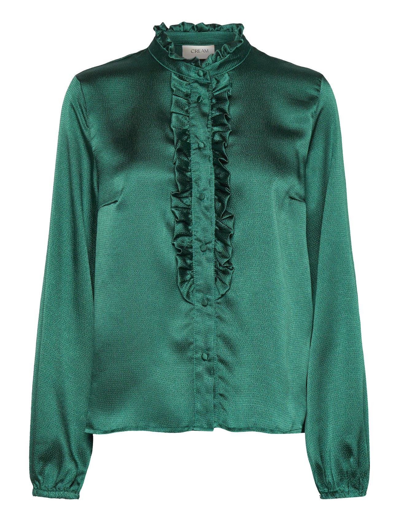 Cream Crloretti Frill Shirt, 36, Green, Skjorter > Langærmede, Dame