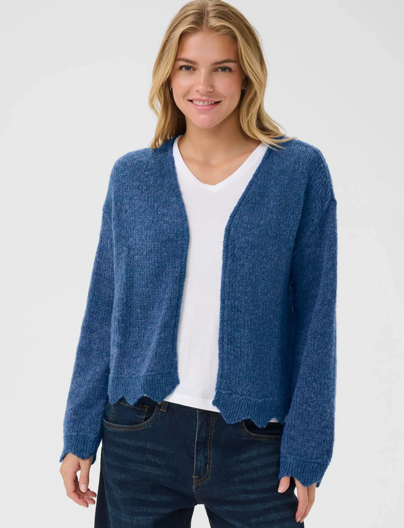 Cream Crniso Cardigan, XXL, Blue, Strik > Cardigans, Dame