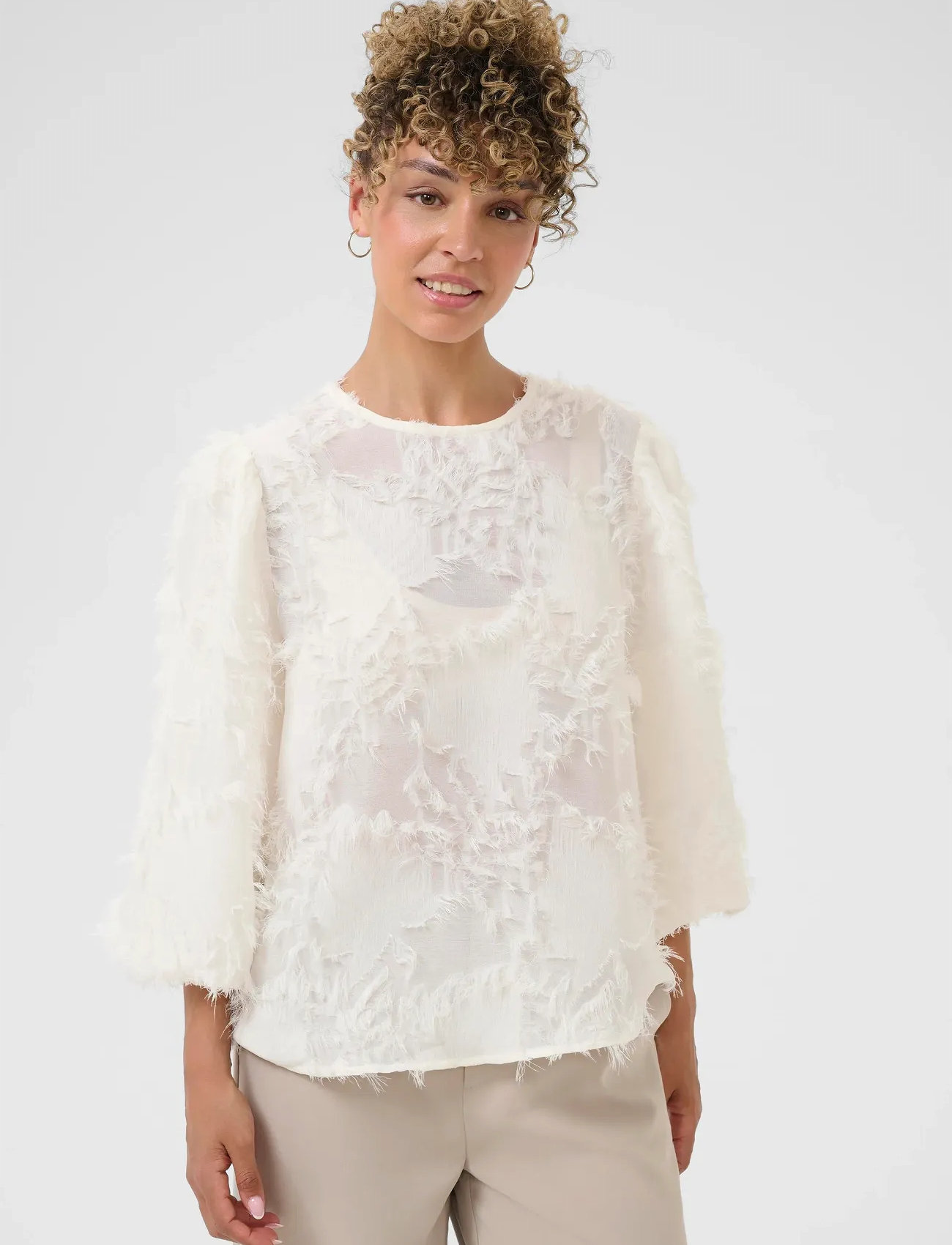 Cream Crfreja Blouse, 44, White, Bluser > Langærmede, Dame