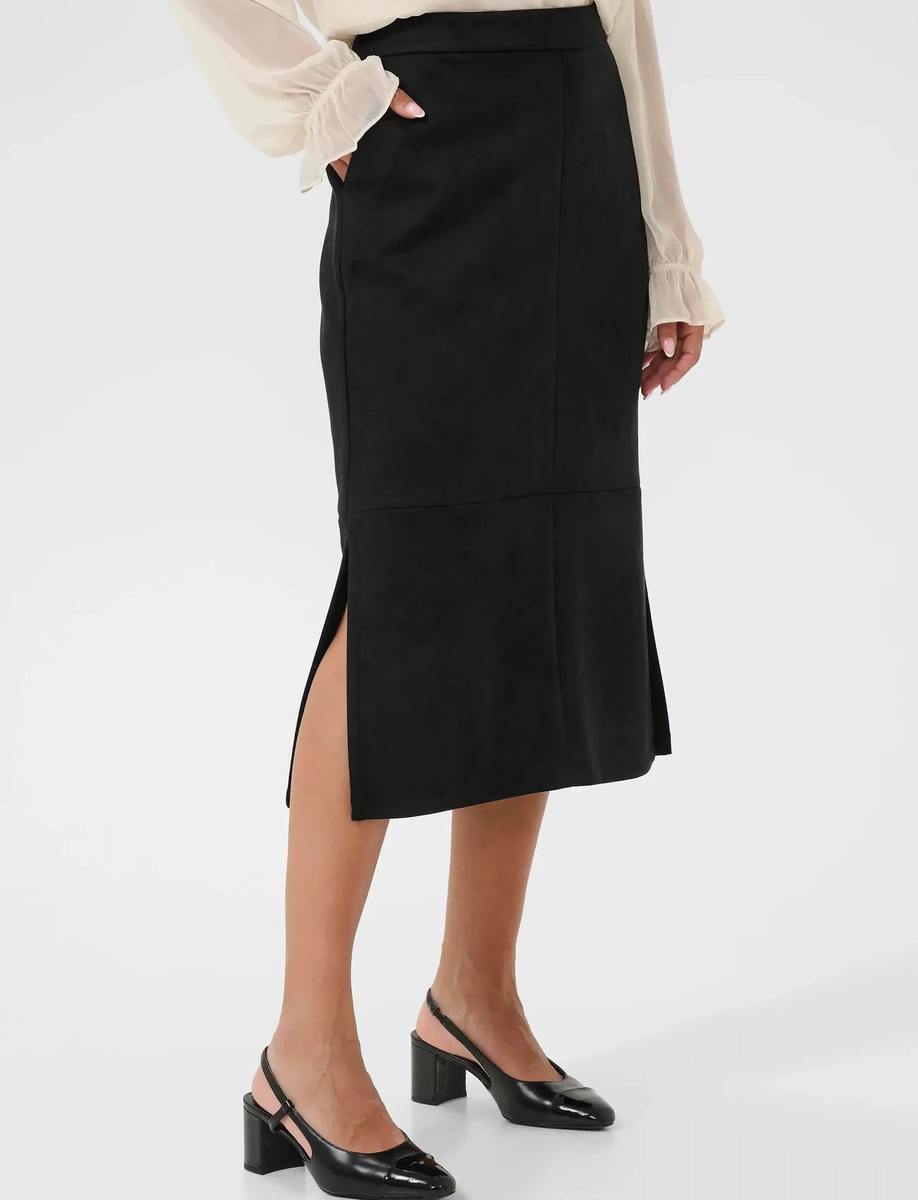 Cream Crcanna Skirt, M, Black, Nederdele > Knælange Og Midi Nederdele, Dame