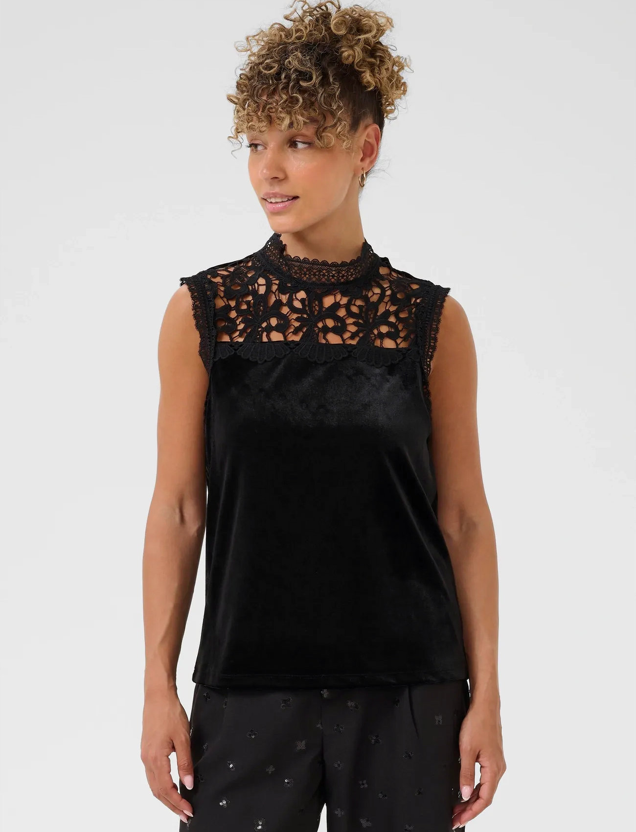 Cream Crfrosty Top, S, Black, Bluser > Uden Ærmer, Dame