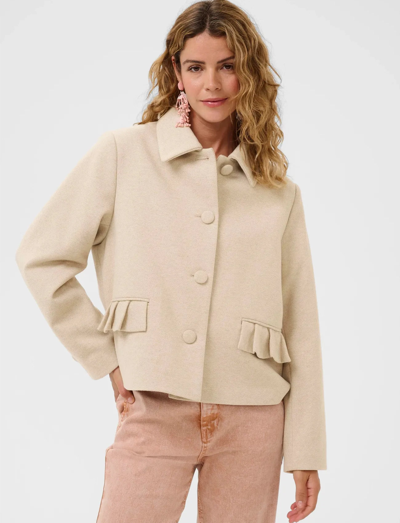 Cream Crcessie Short Coat, 36, Cream, Jakker > Let Sommerjakke, Dame