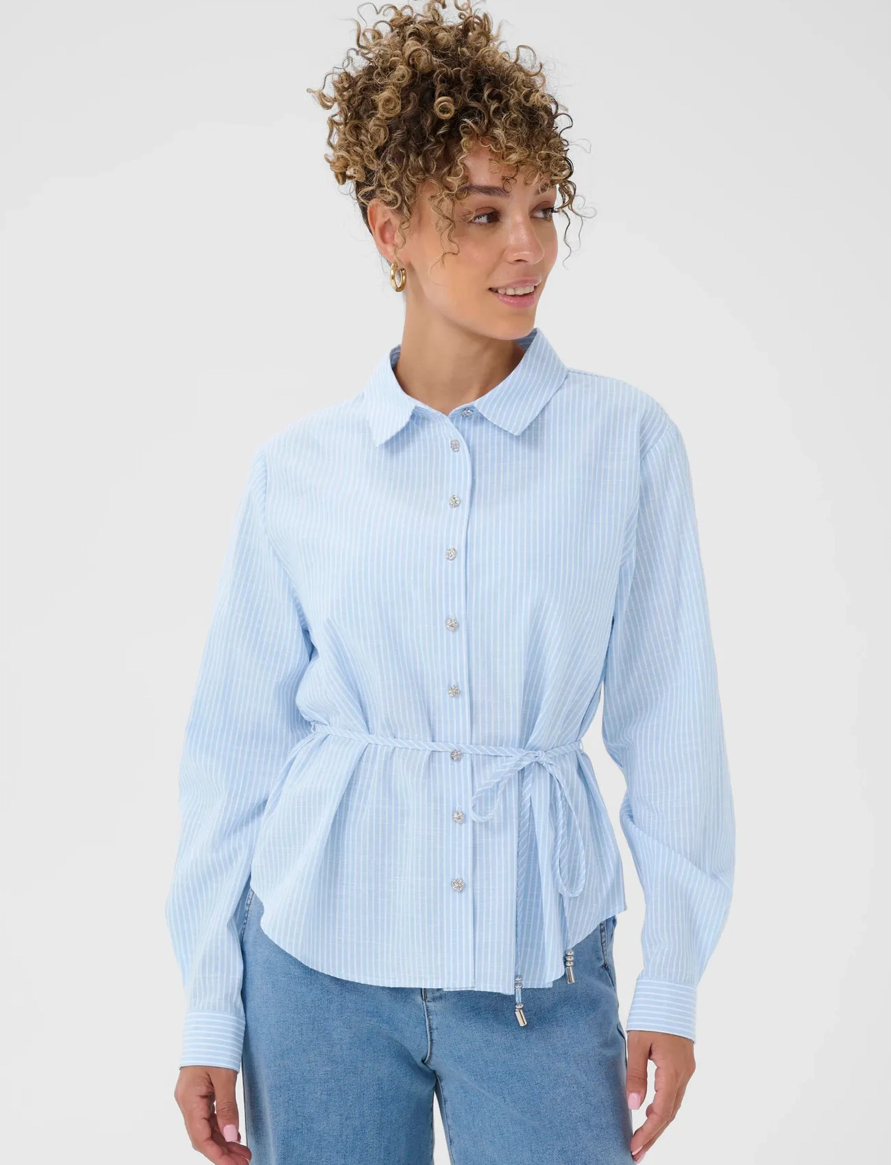 Cream Crcherissa Shirt, 46, Blue, Skjorter > Langærmede, Dame