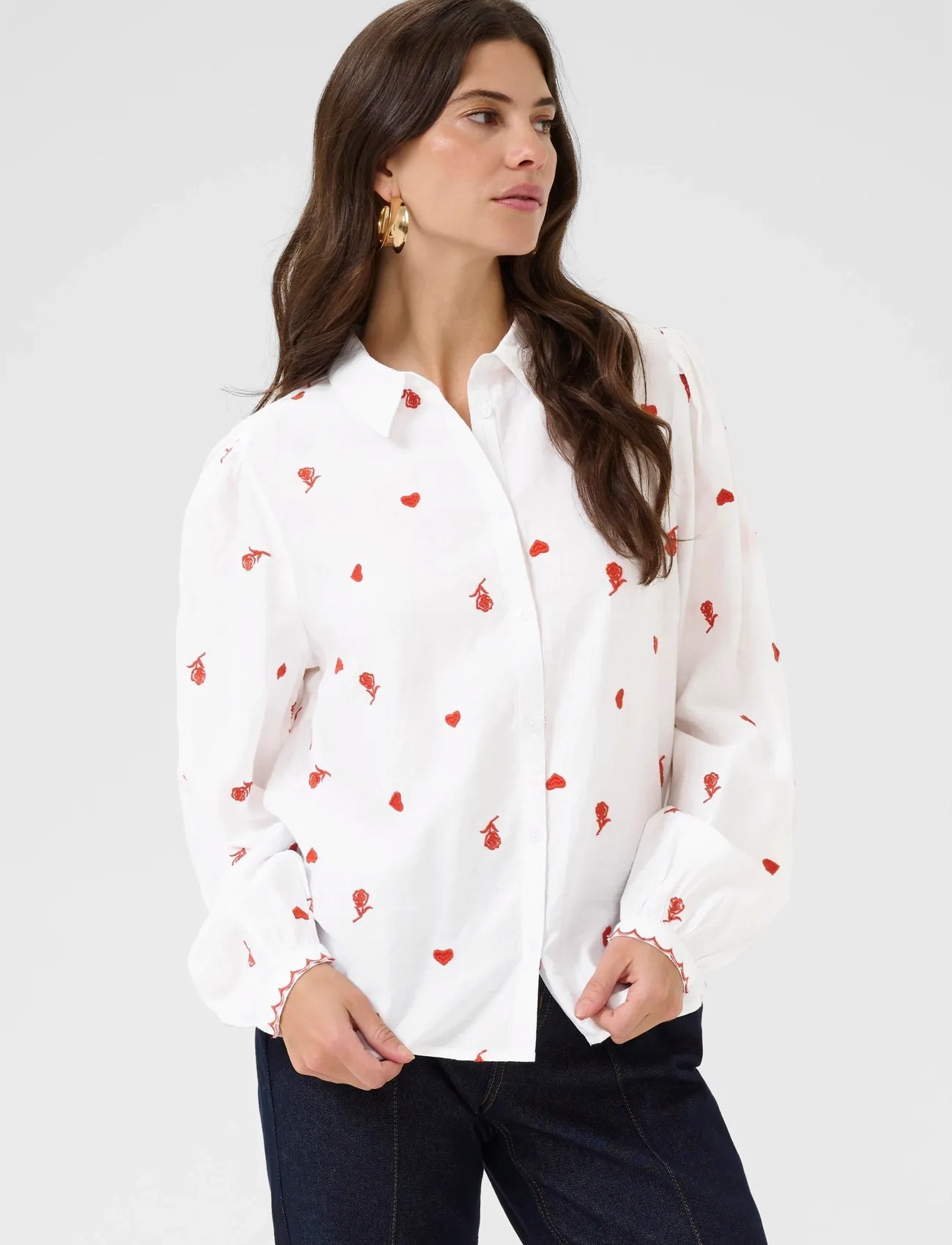 Cream Crjeanne Shirt, 34, White, Skjorter > Langærmede, Dame
