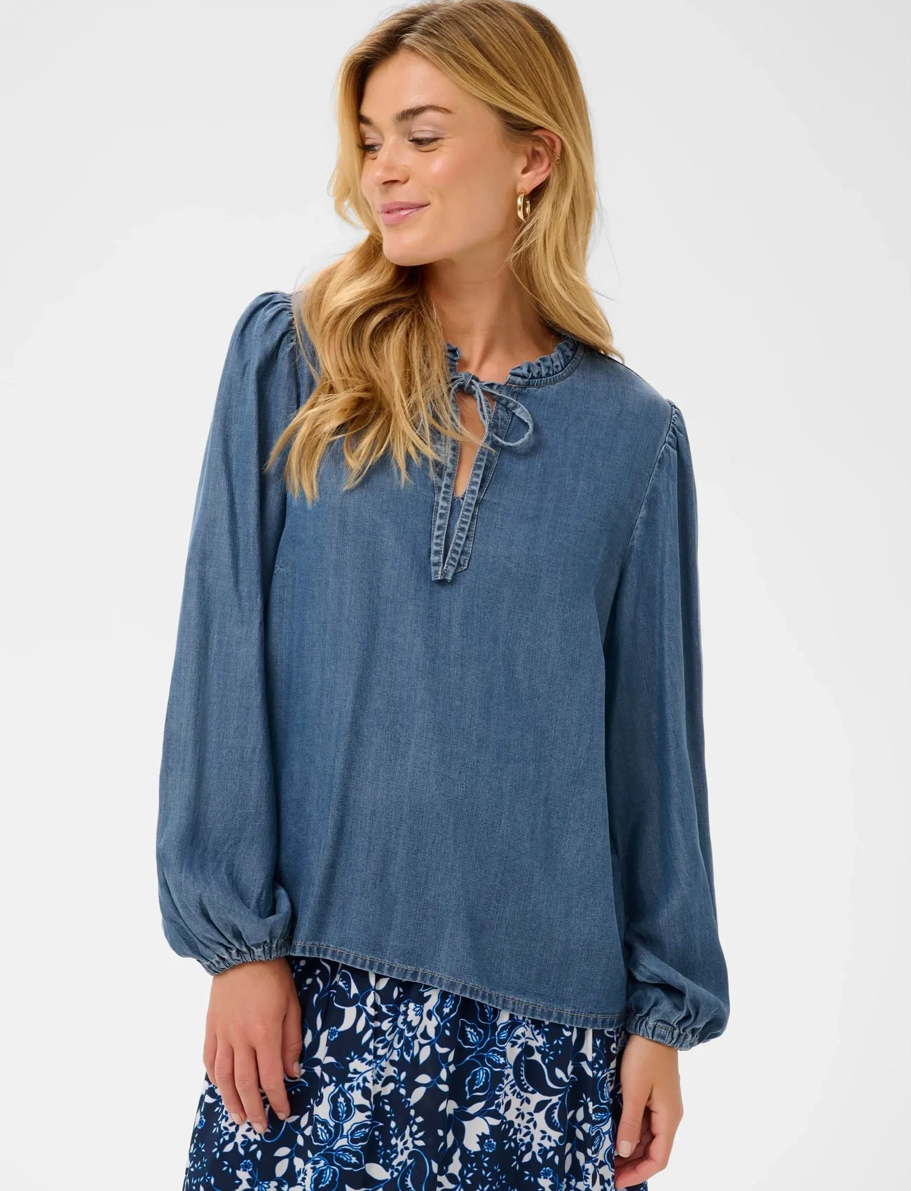 Cream Crmolly Blouse, 38, Blue, Bluser > Langærmede, Dame