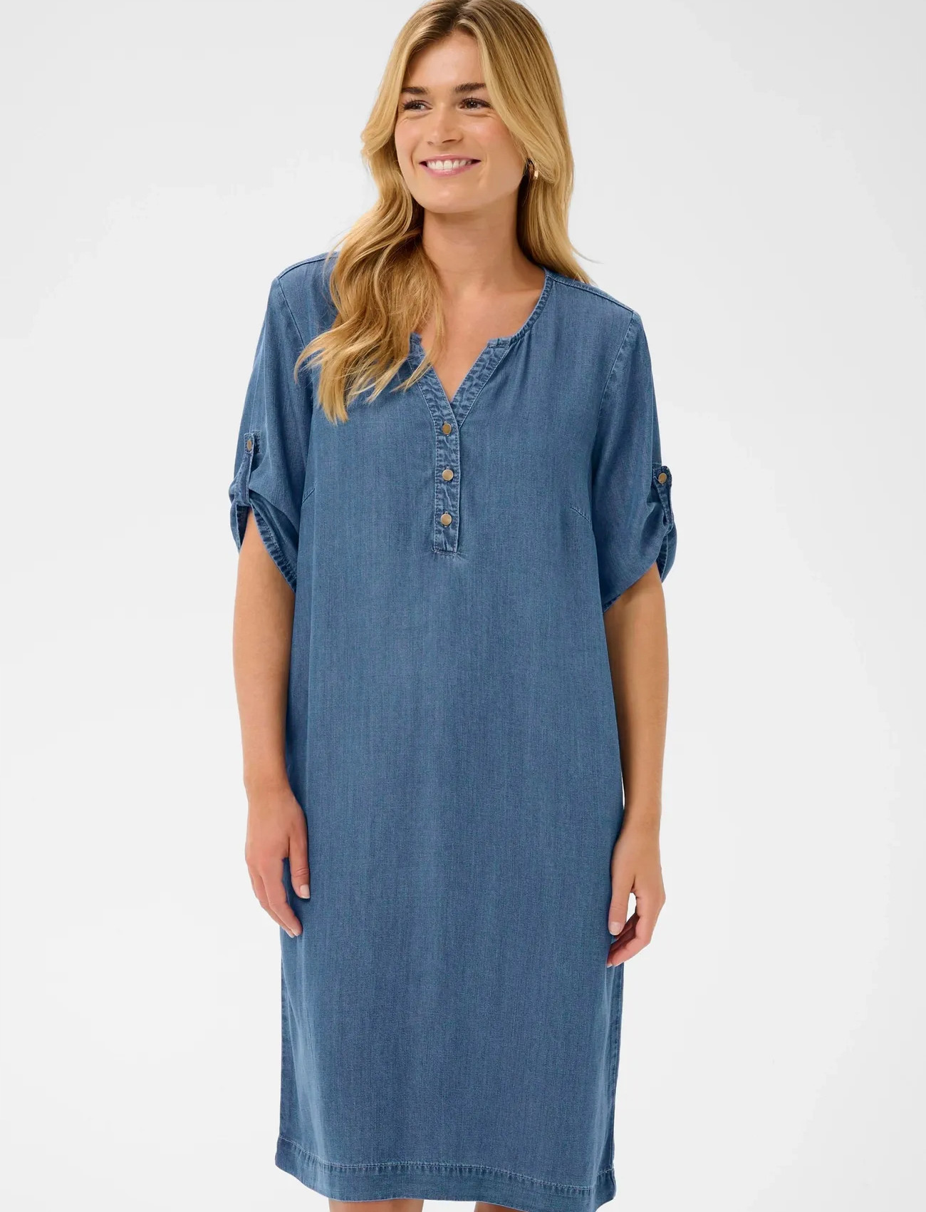 Cream Crmolly Dress, 40, Blue, Kjoler > Knælange Og Midi, Dame