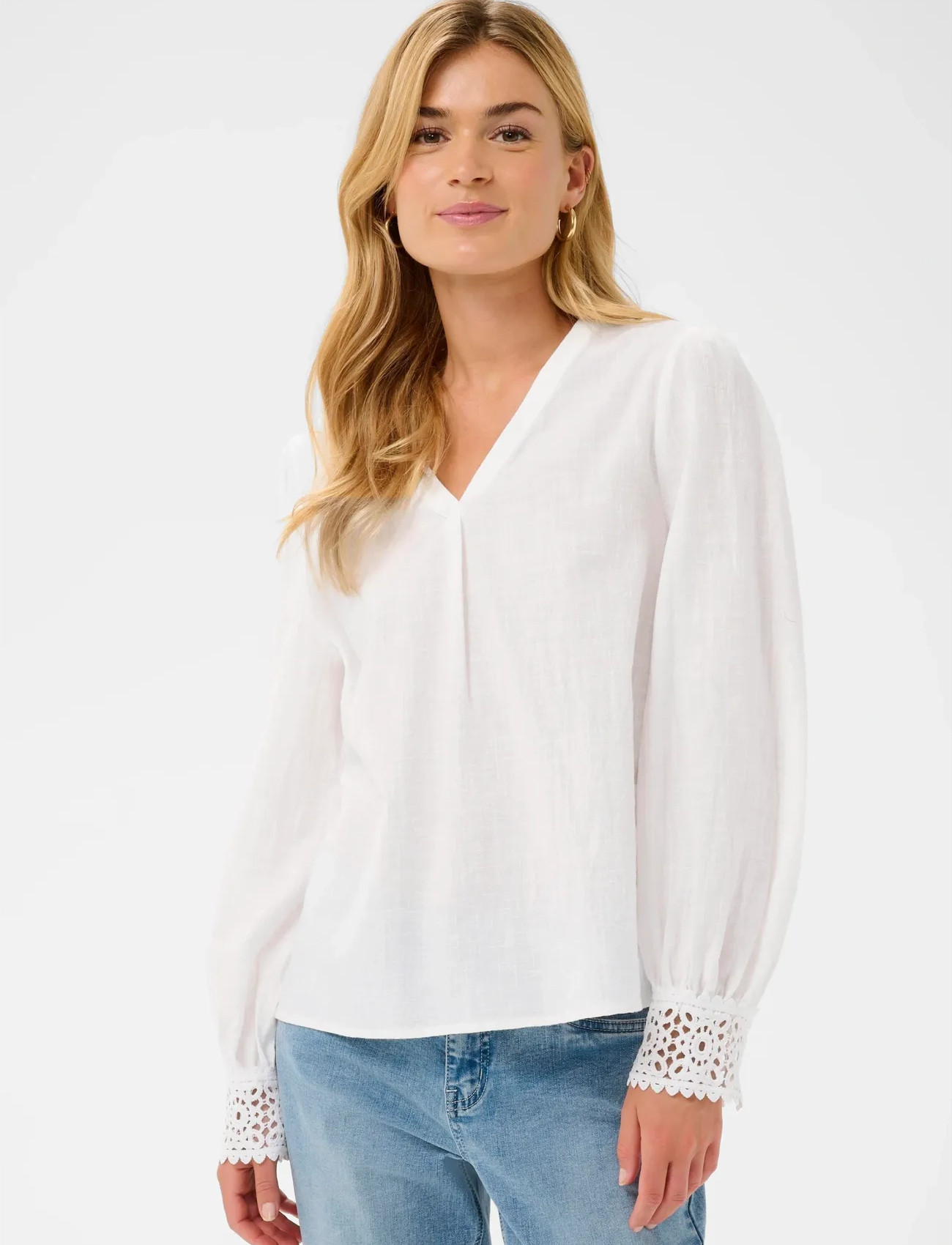 Cream Crdelia Blouse, 46, White, Bluser > Langærmede, Dame