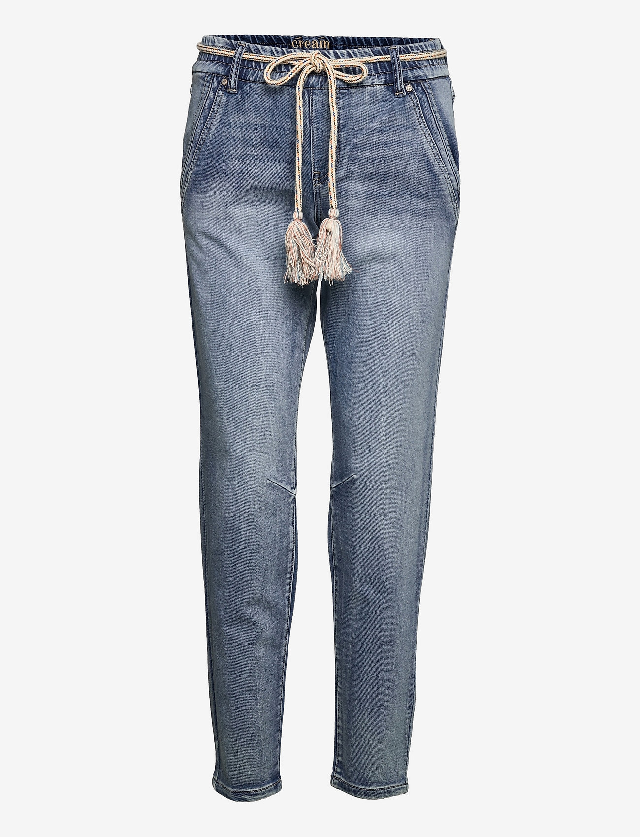 Cream Crstacia Ankl Jog Denim Pant 