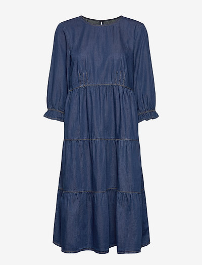 CRMaj Denim Dress - sukienki letnie - dark blue denim