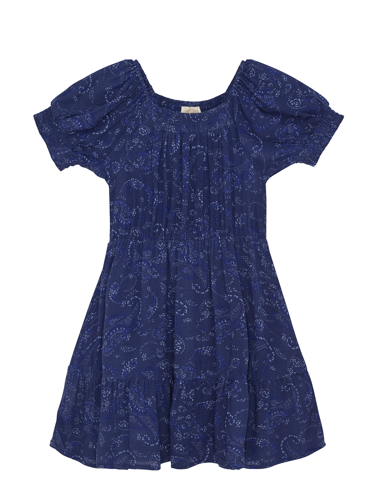 Creamie Dress Paisley, 104, Navy, Kjoler > Festkjoler, Børn
