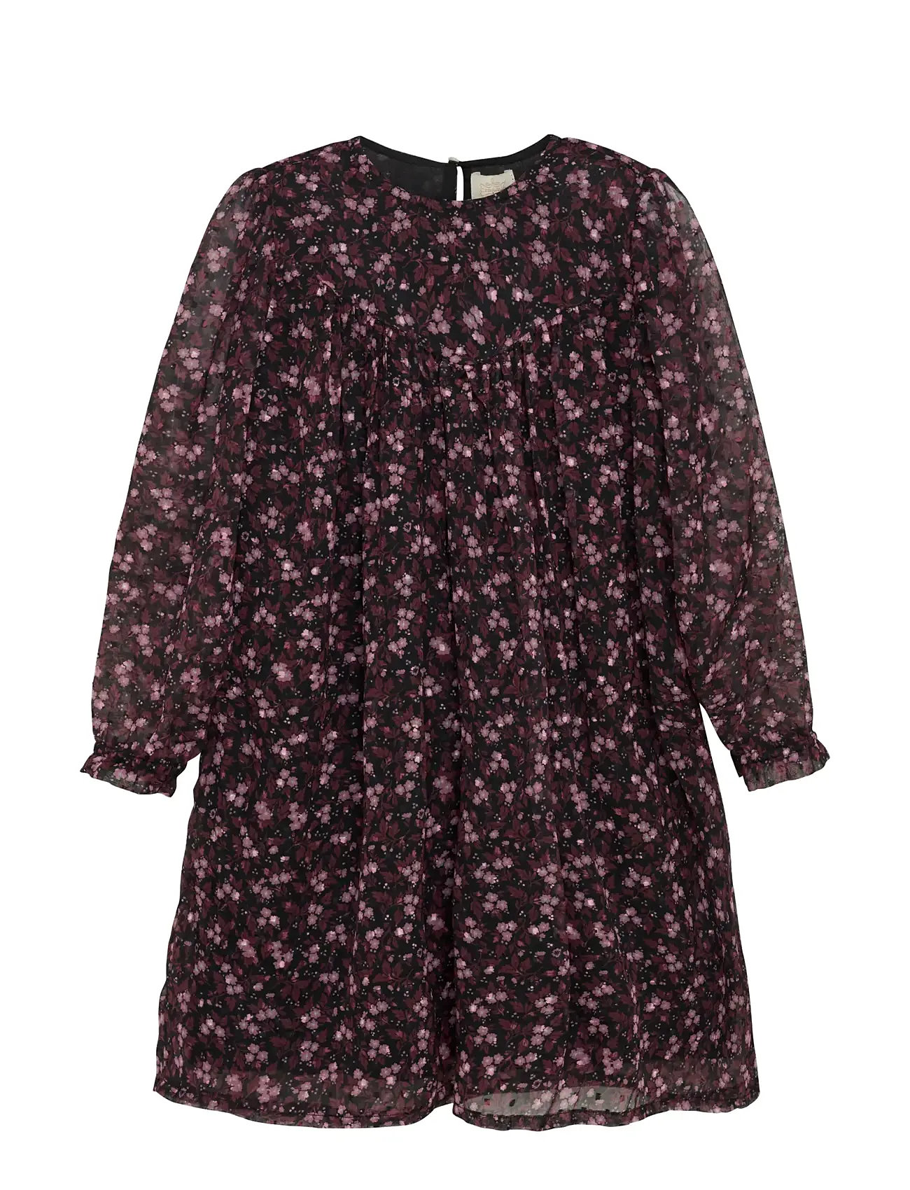 CREAMIE Kleid Flower Dobby Schwarz - 122 - Kinder