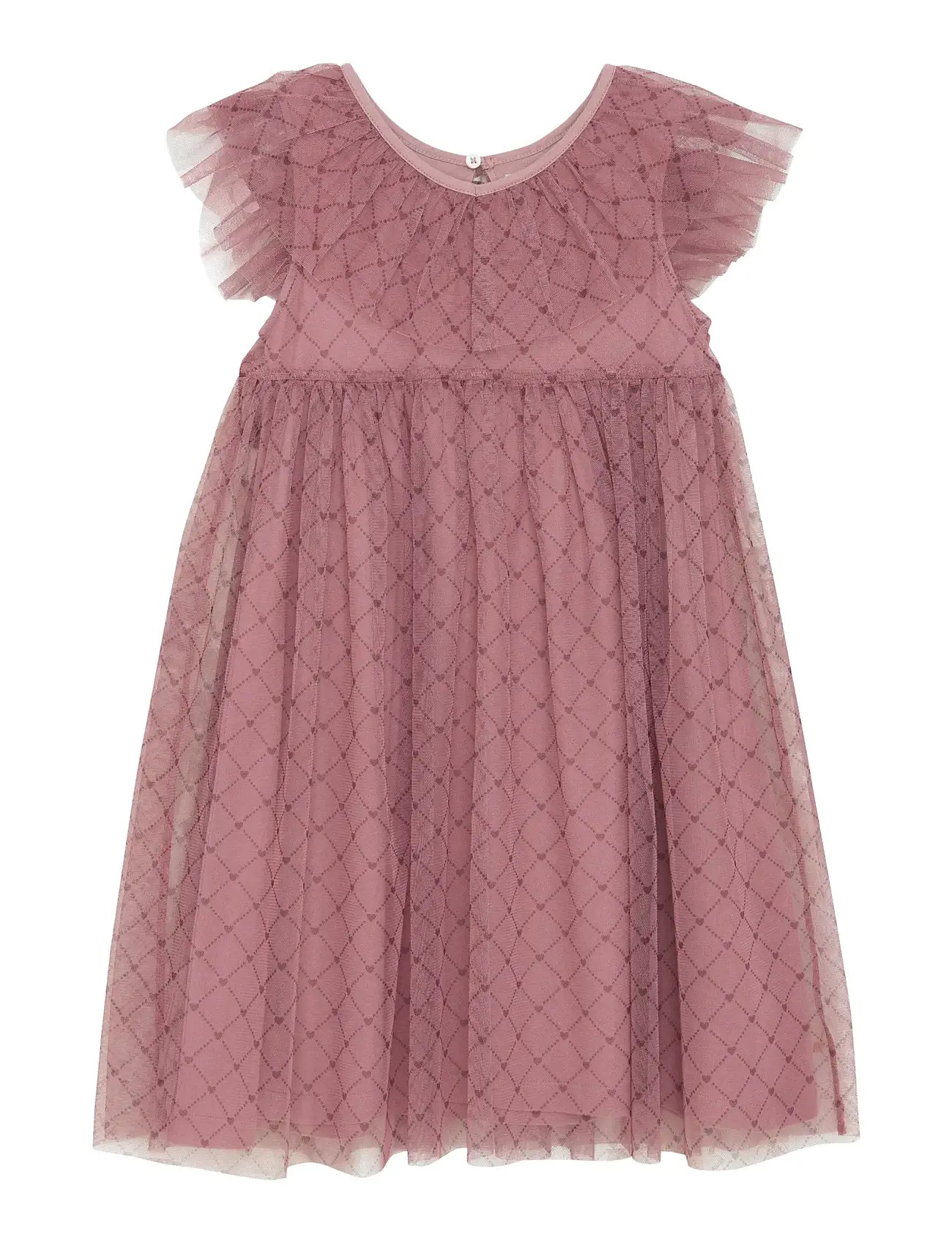 CREAMIE Kleid Heart Mesh Pink - 128 - Kinder