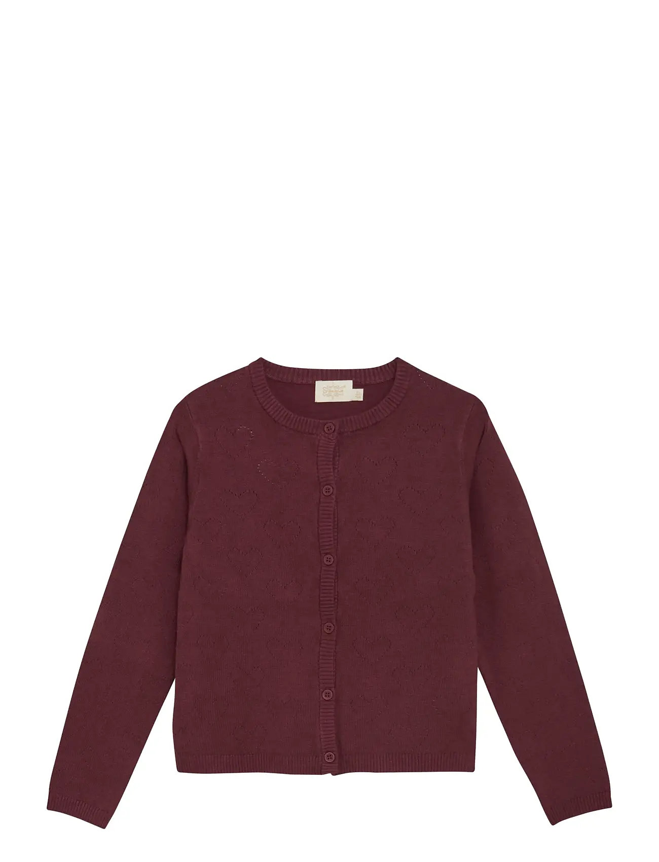 CREAMIE Cardigan Pointelle Rot - 104 - Kinder