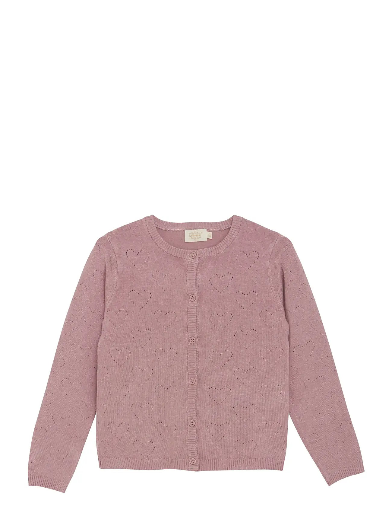 Creamie Cardigan Pointelle, 98, Pink, Strik > Cardigans, Børn