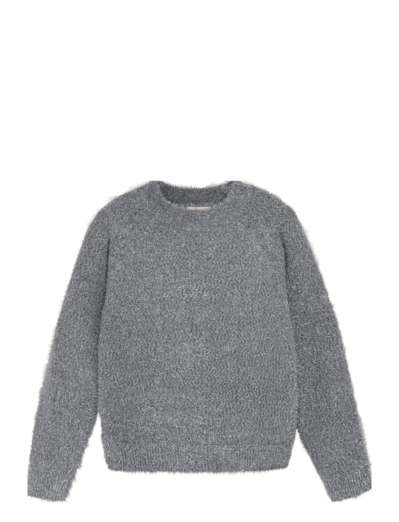 Creamie Pullover Knit Glitter, 104H, Grey, Strik > Pullovere, Børn