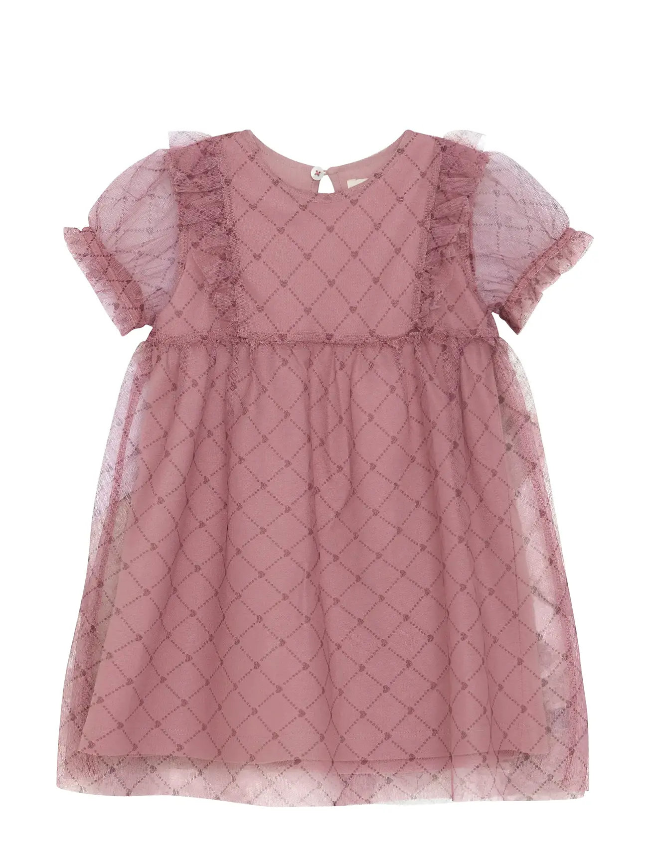 CREAMIE Kleid Heart Mesh Pink - 98 - Kinder