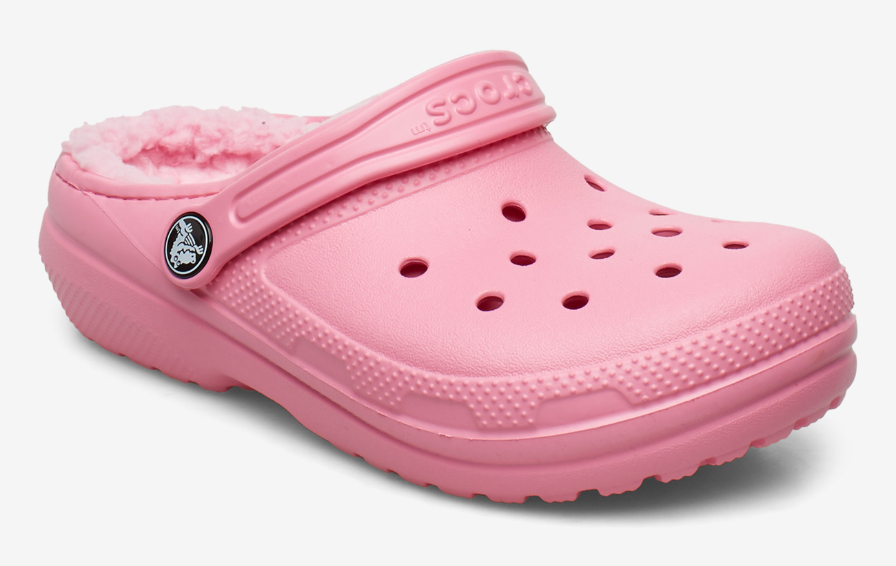 pink lemonade crocs with fur womens