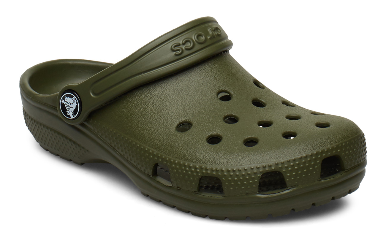 army green crocs