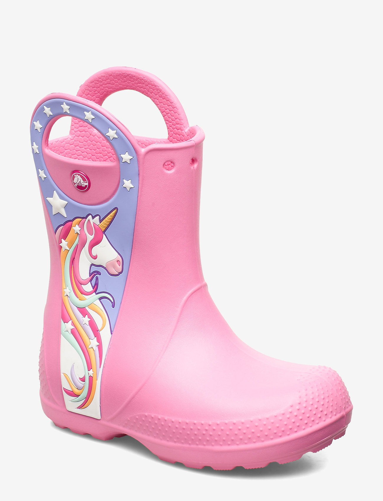 crocs pink rain boots