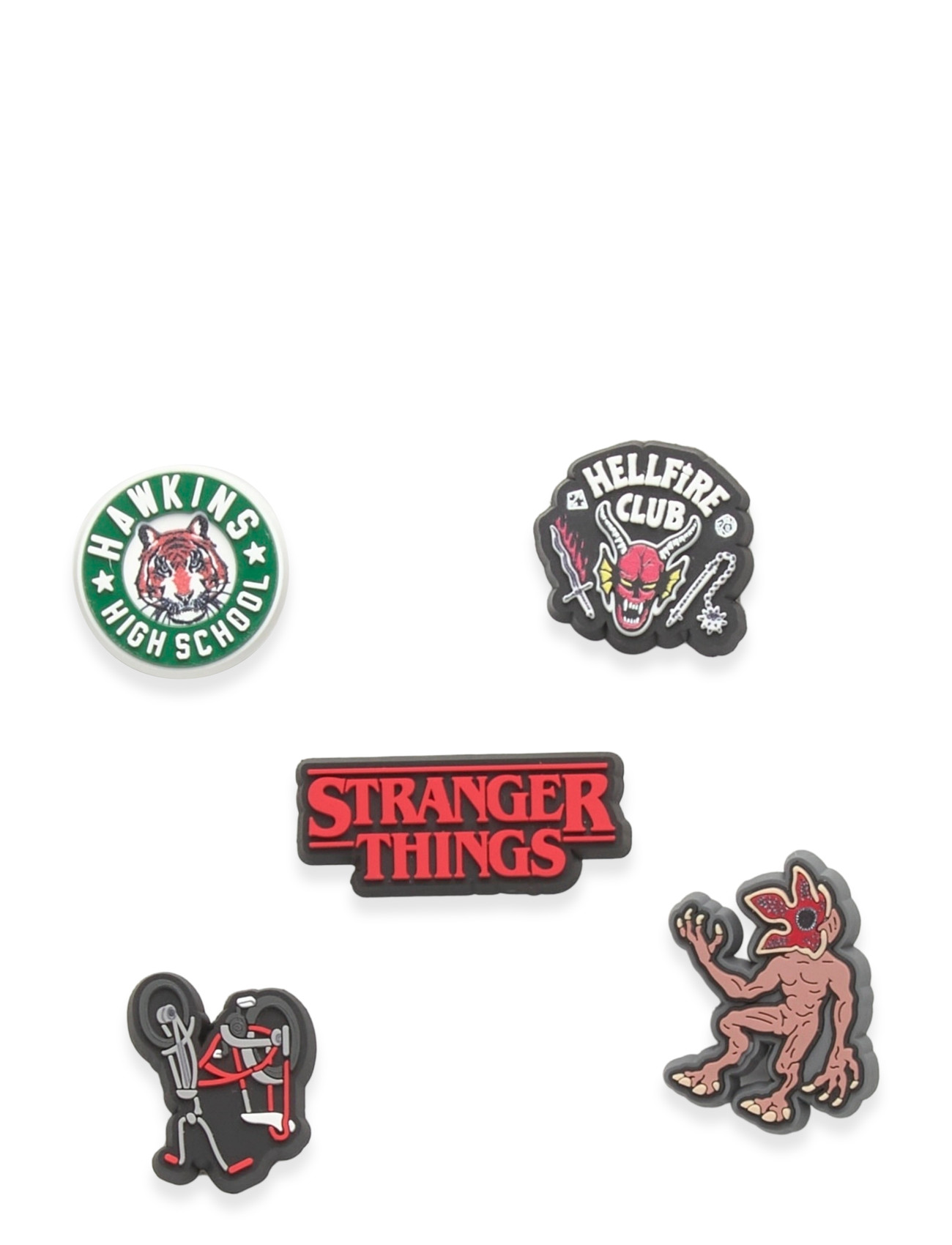 Crocs Netflix Stranger Things 5 Pack, One Size, Multi/patterned, Sko > Skotilbehør, Børn