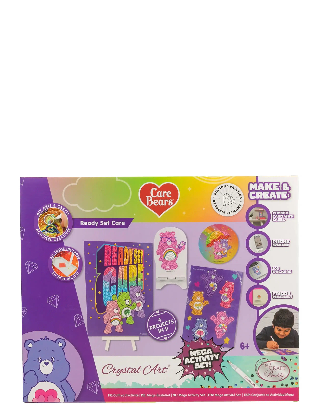 Crystal Art Peace Hope & Caring, Crystal Art Mega Activity Set, One Size, Multi/patterned, Håndværk > Håndværkssæt, Børn
