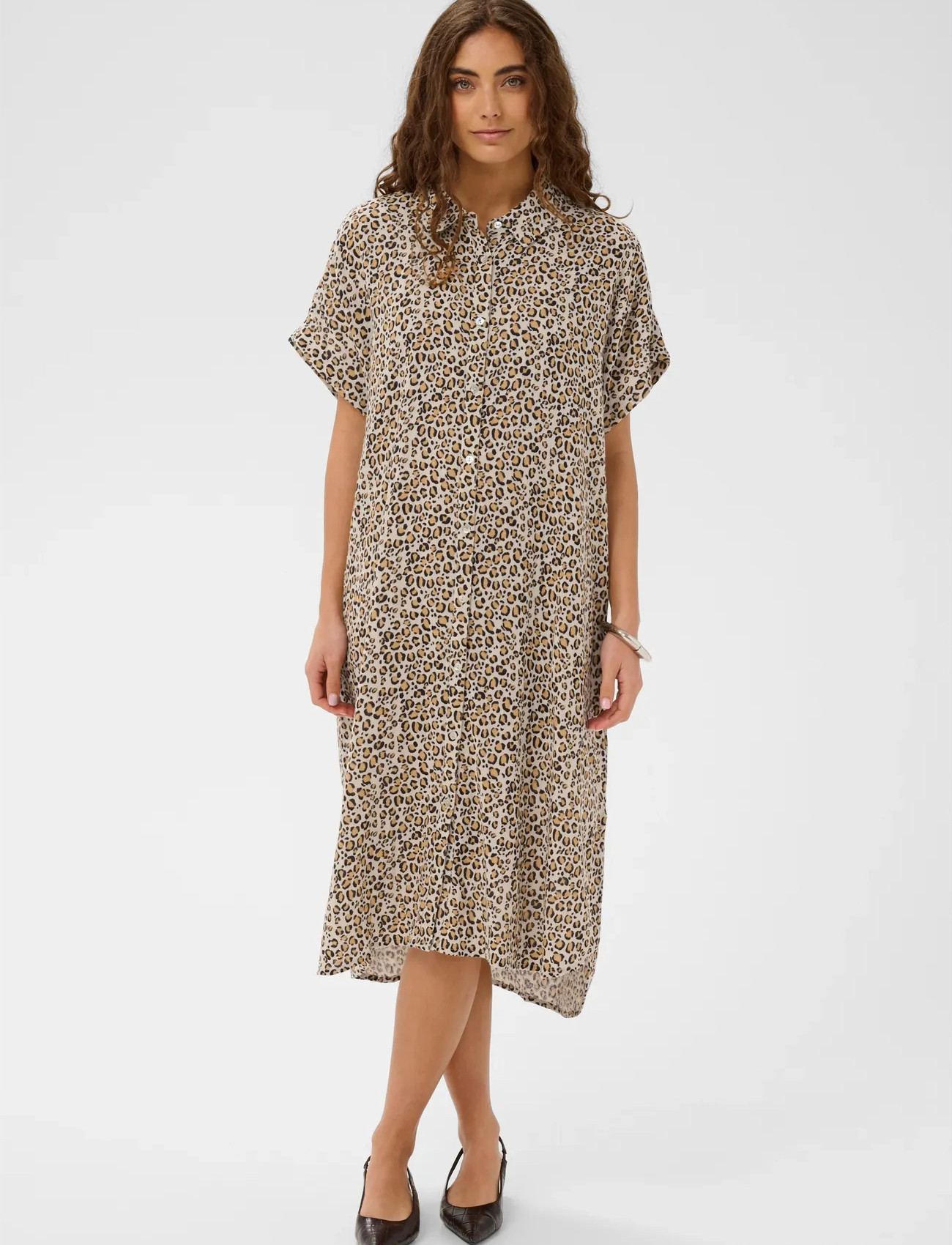 Culture Cuelina Kaftan Dress, M, Multi/patterned, Kjoler > Knælange Og Midi, Dame