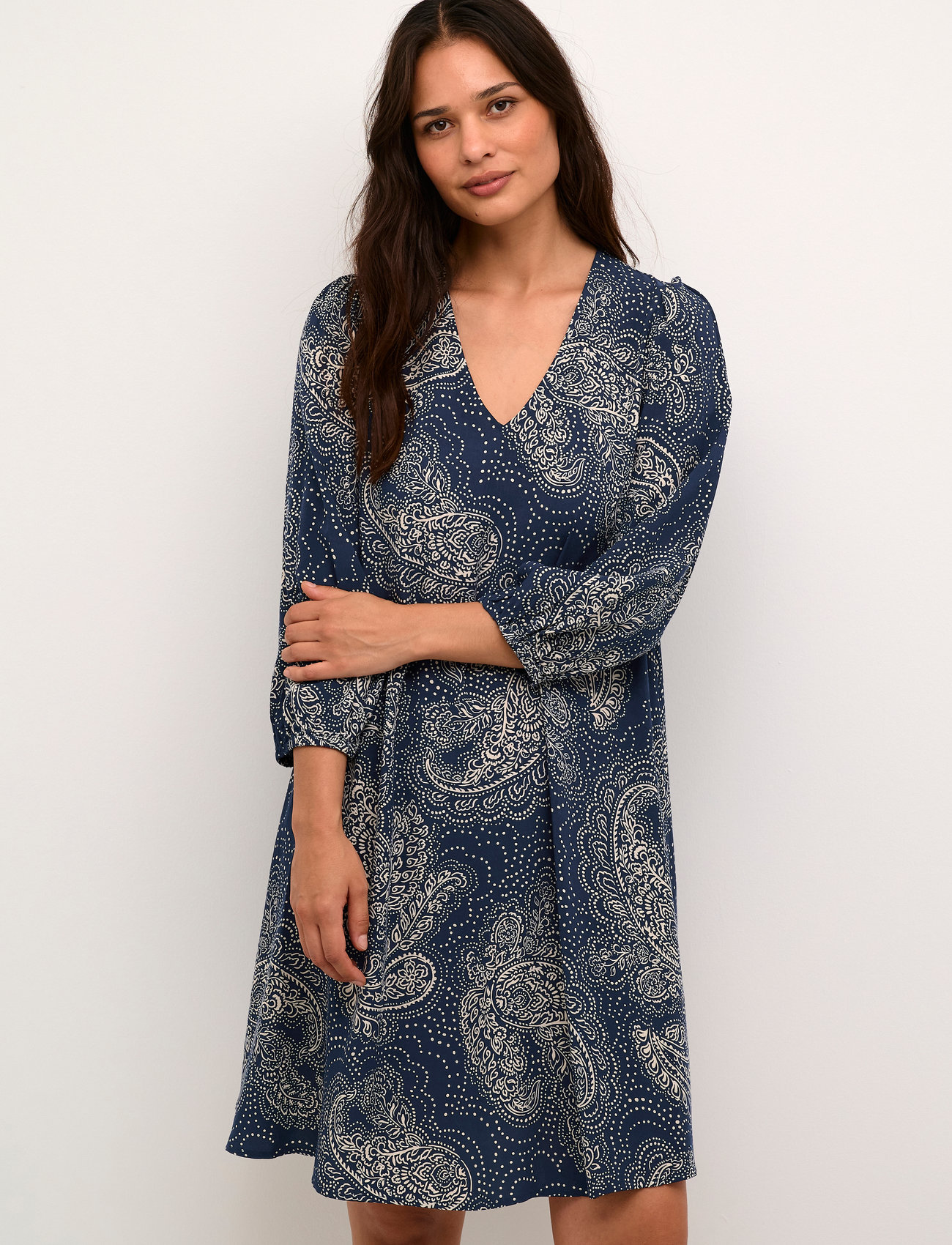 Culture Cupolly Short Dress, XS, Navy, Kjoler > Kort Kjole, Dame