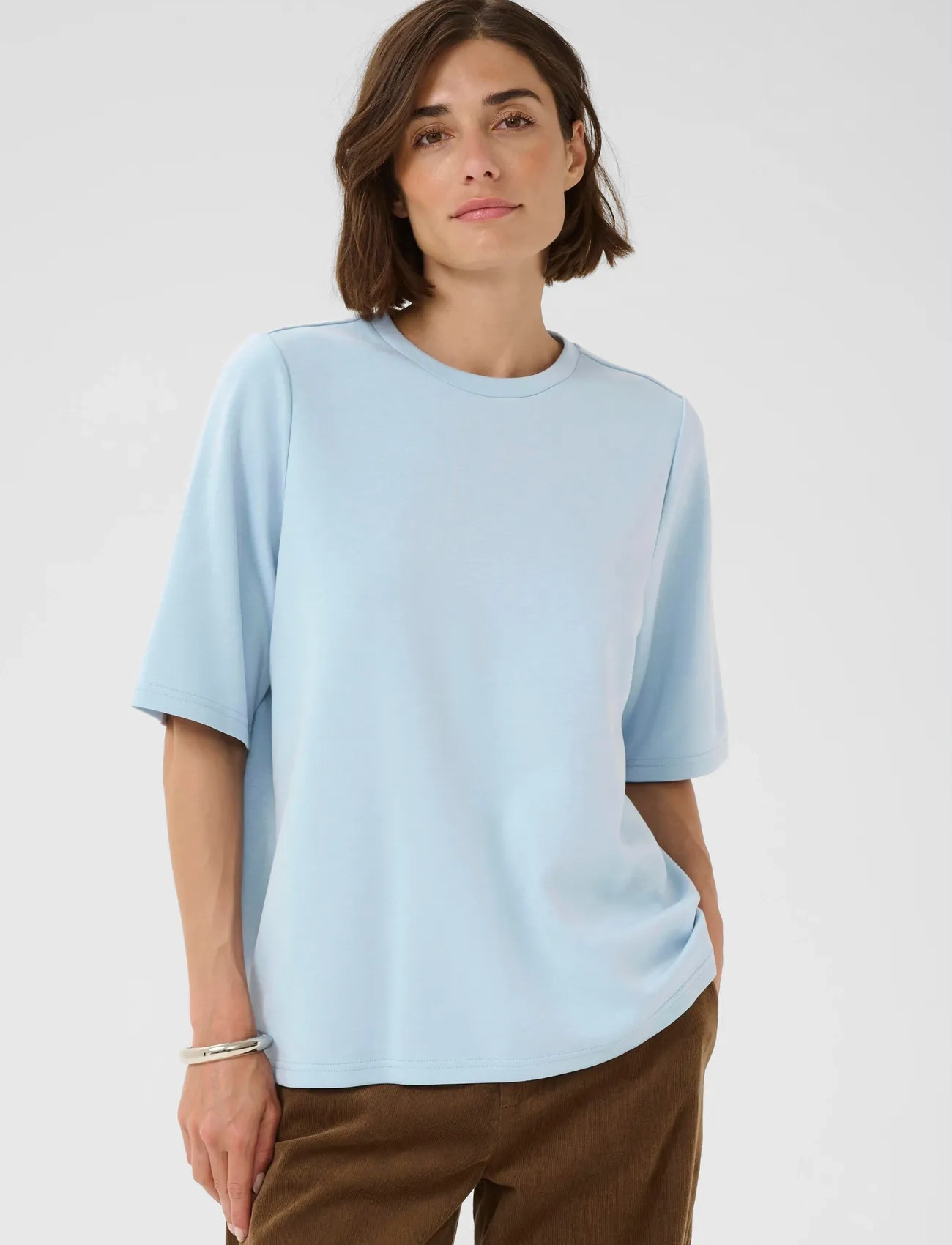 Culture Cuhara Chabrina Tee, XXL, Blue, T-Shirts & Toppe > Kortærmede, Dame