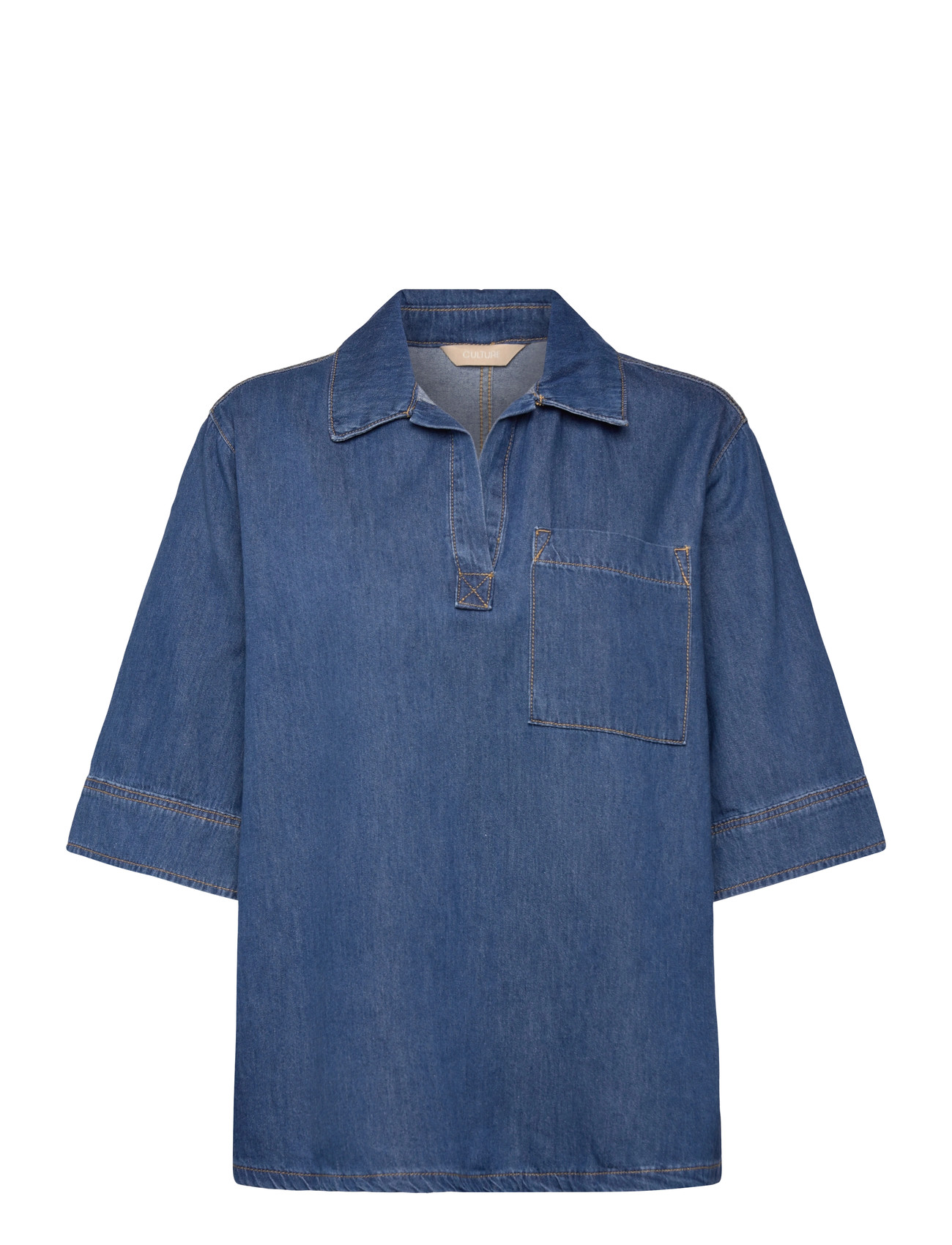 CULTURE Cupin Arpa Bluse Blau - XXL - Damen