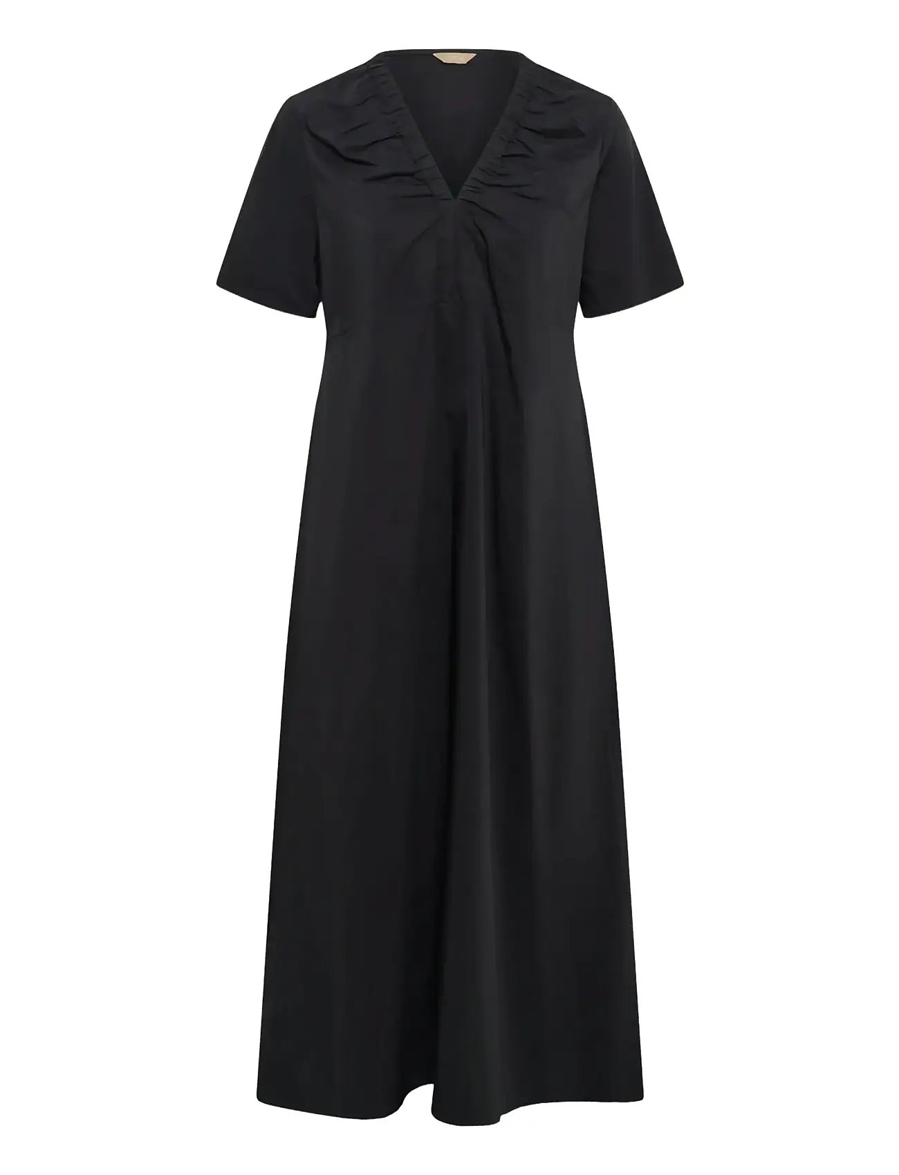 Culture Cuberri Antoinett Ss Dress, XL, Black, Kjoler > Knælange Og Midi, Dame