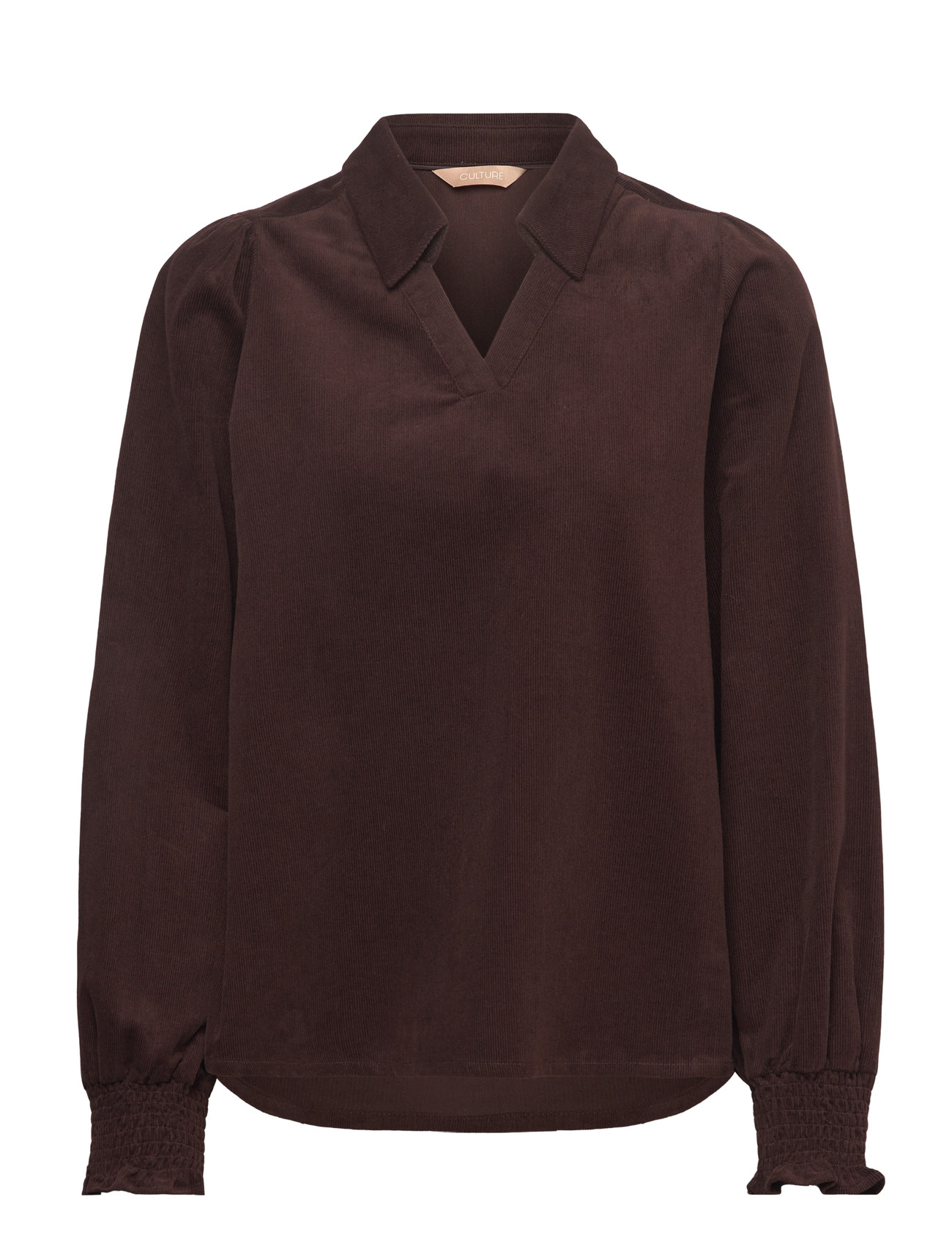 Culture Curhaena Blouse, S, Brown, Bluser > Langærmede, Dame