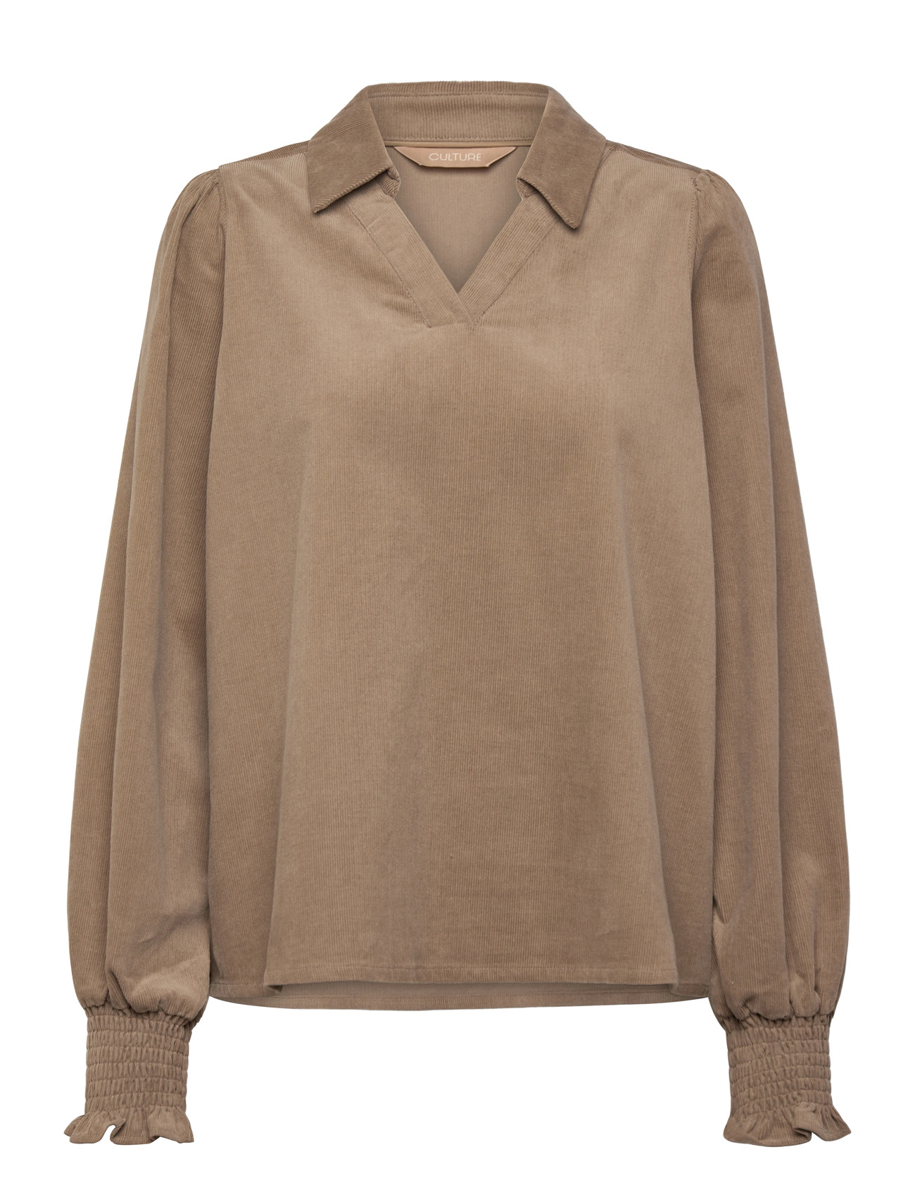 Culture Curhaena Blouse, XS, Beige, Bluser > Langærmede, Dame