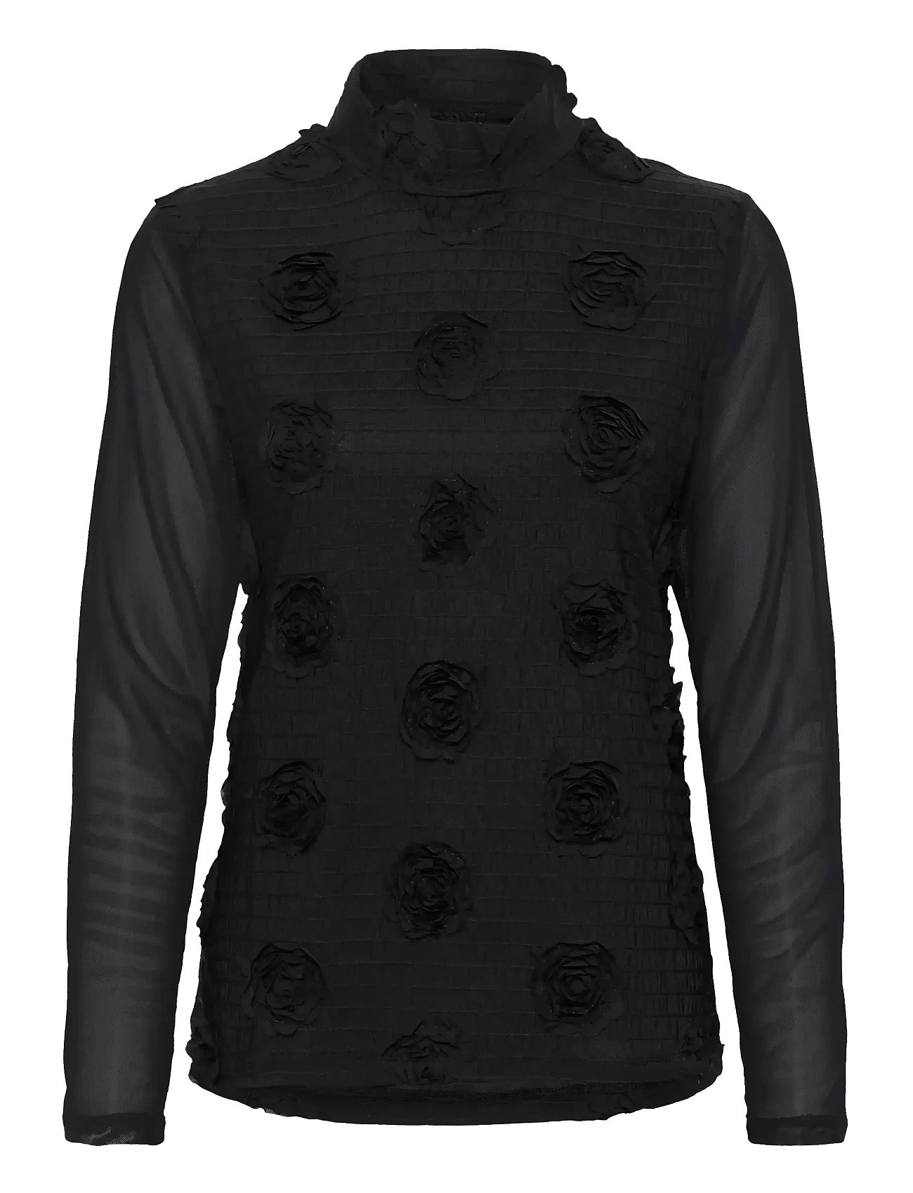 CULTURE Cumascha Mesh Bluse Schwarz - S - Damen
