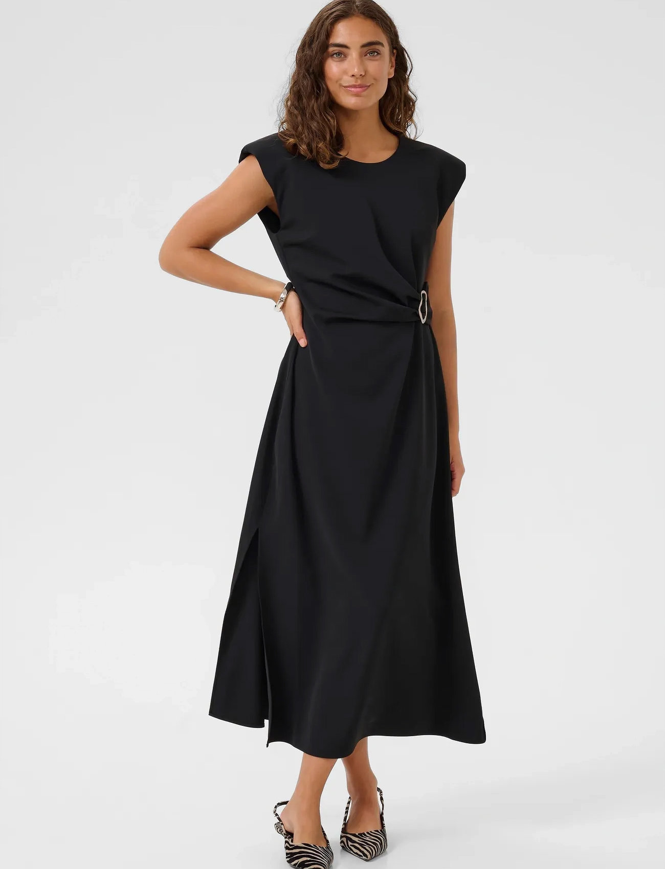 Culture Cuslinky Aram Dress, XS, Black, Kjoler > Knælange Og Midi, Dame