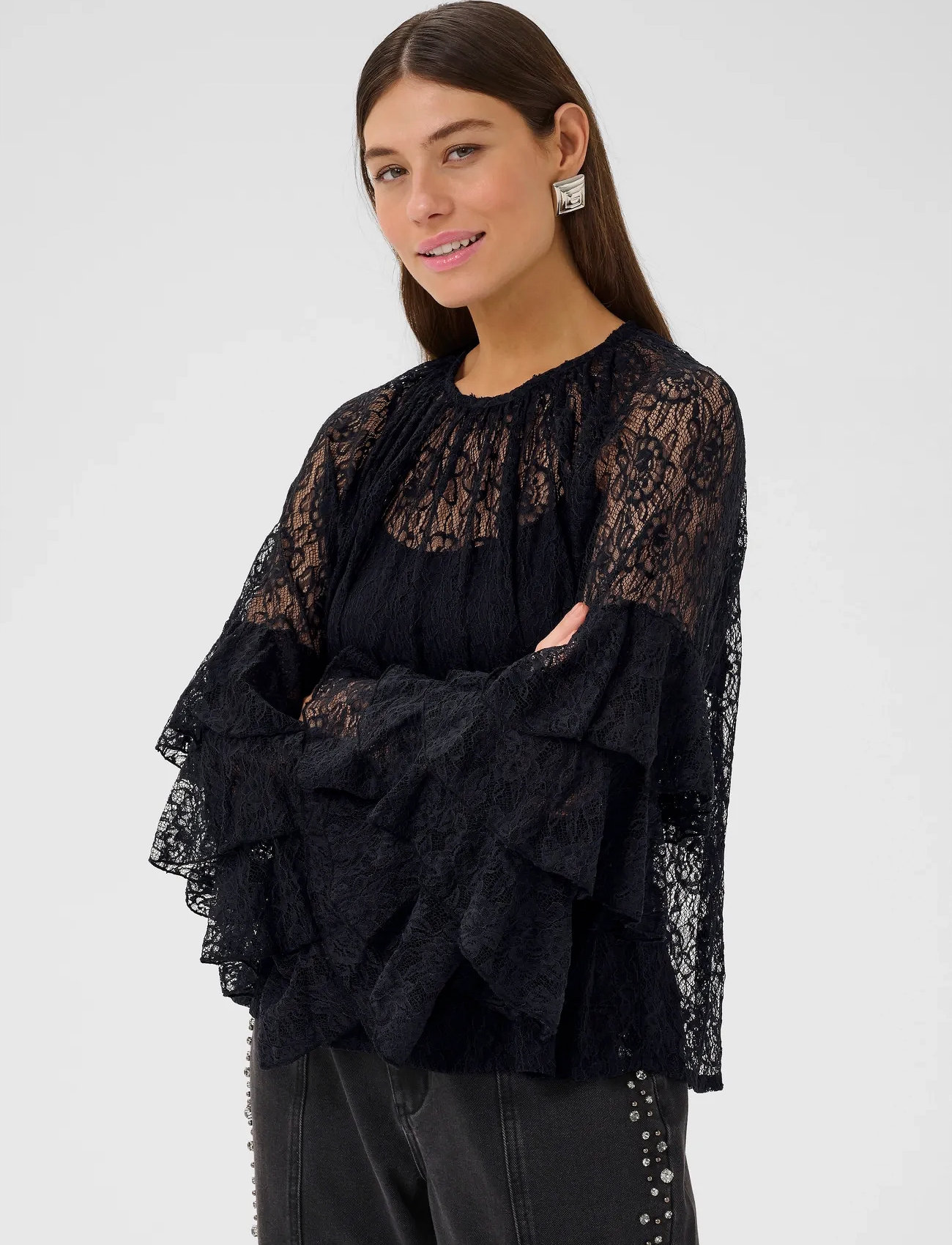 Culture Cuclemency Blouse, L, Black, Bluser > Langærmede, Dame
