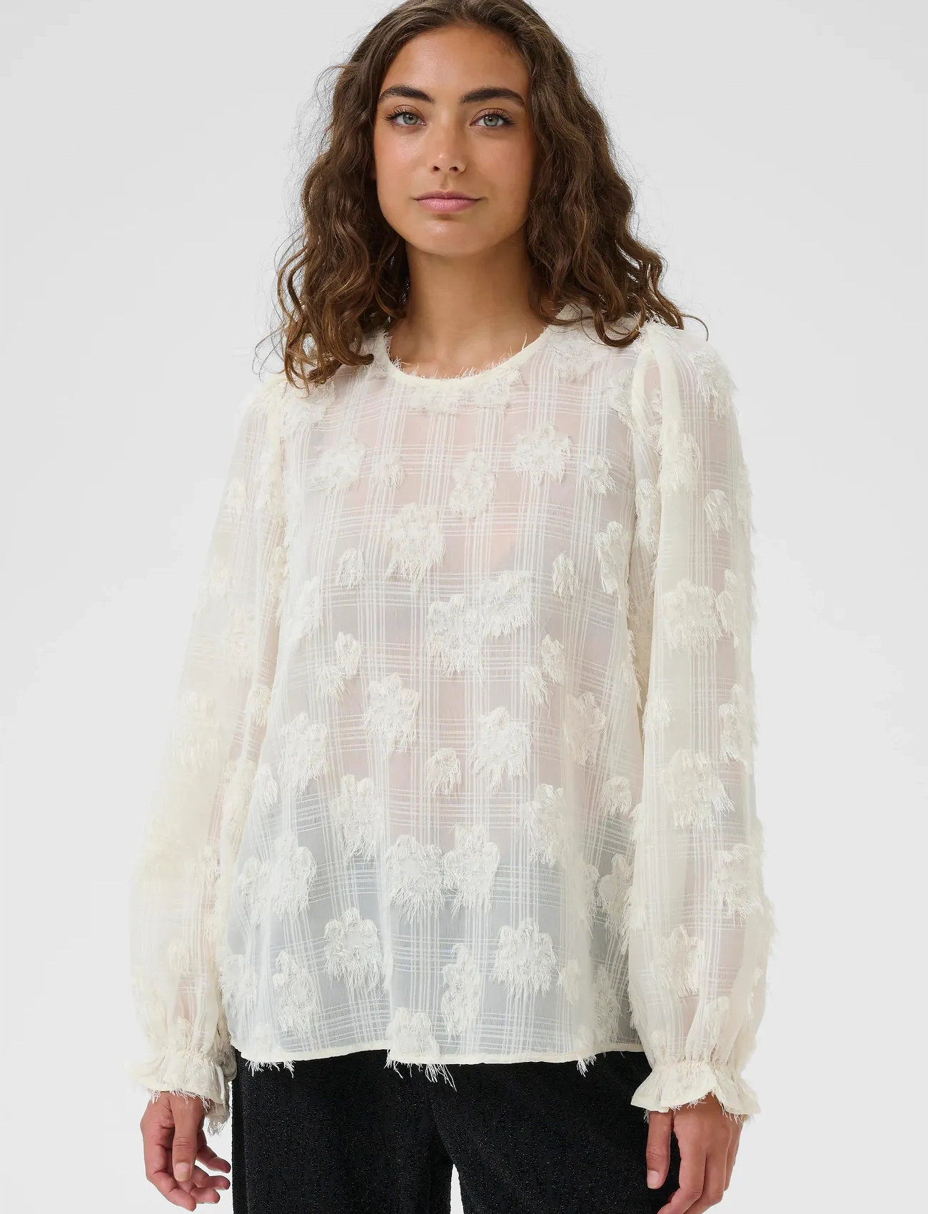 Culture Cubeannie Blouse, XS, White, Bluser > Langærmede, Dame