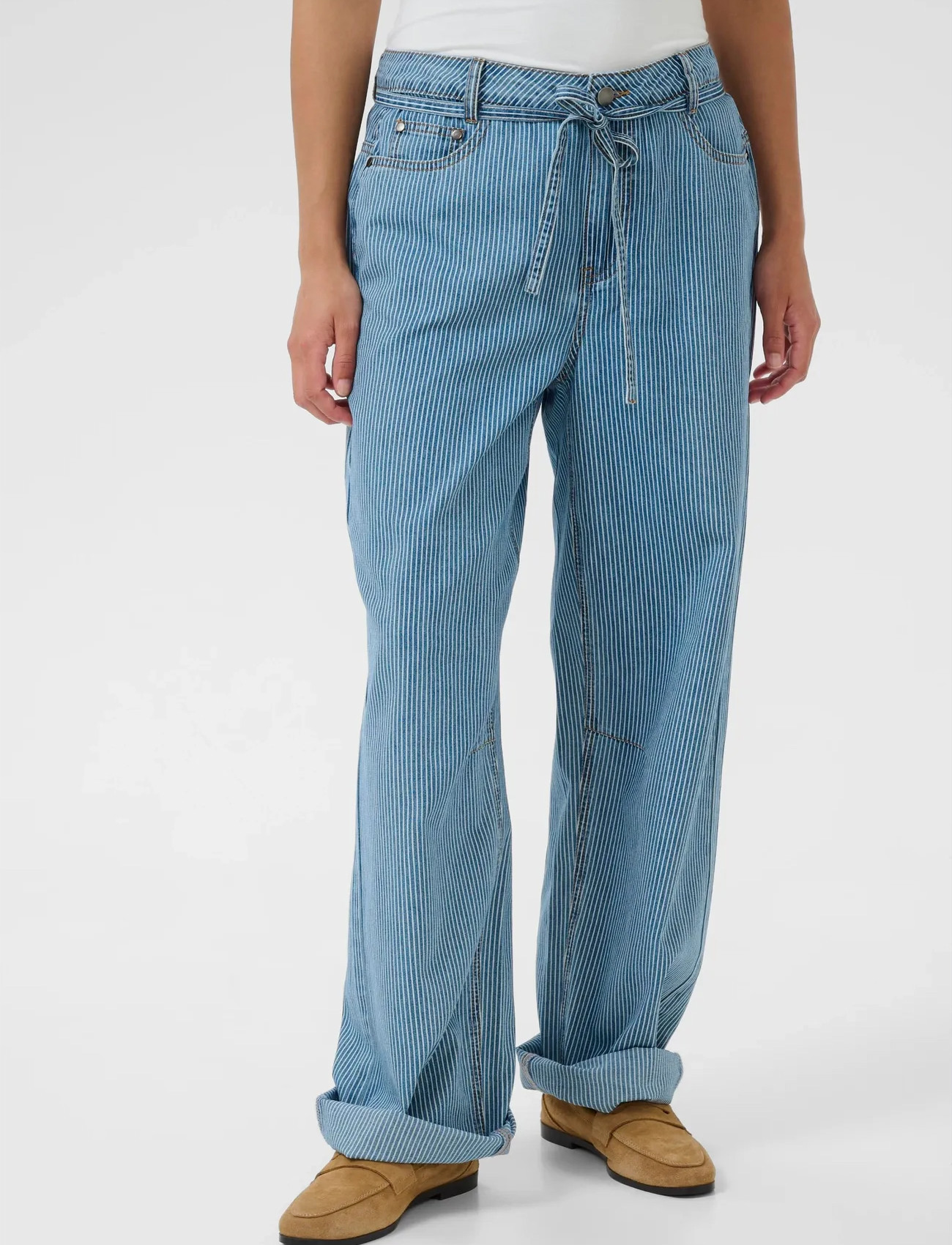 Culture Cuayna Barrel Pants, 42, Blue, Jeans > Lige-Almindelige, Dame