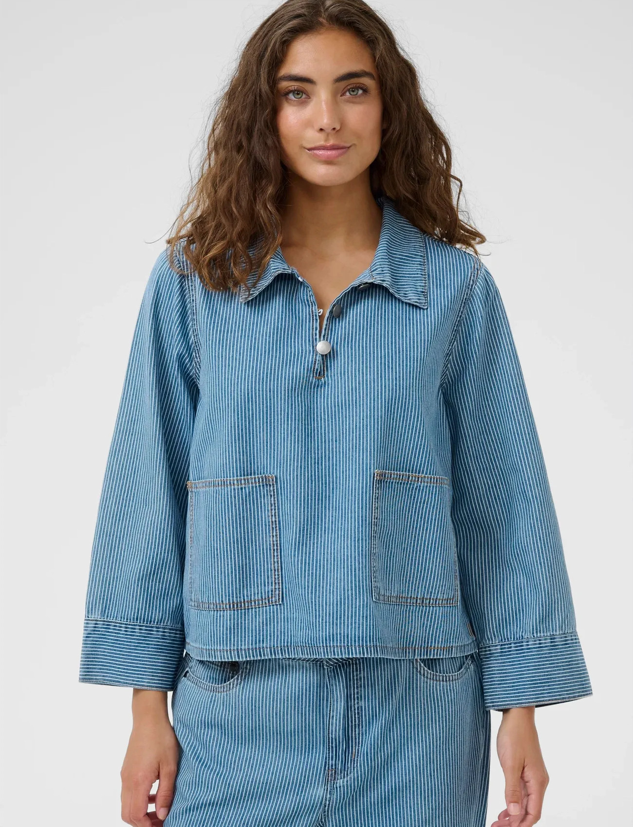 Culture Cuayna Shirtjacket, XS, Blue, Skjorter > Denim-Skjorter, Dame
