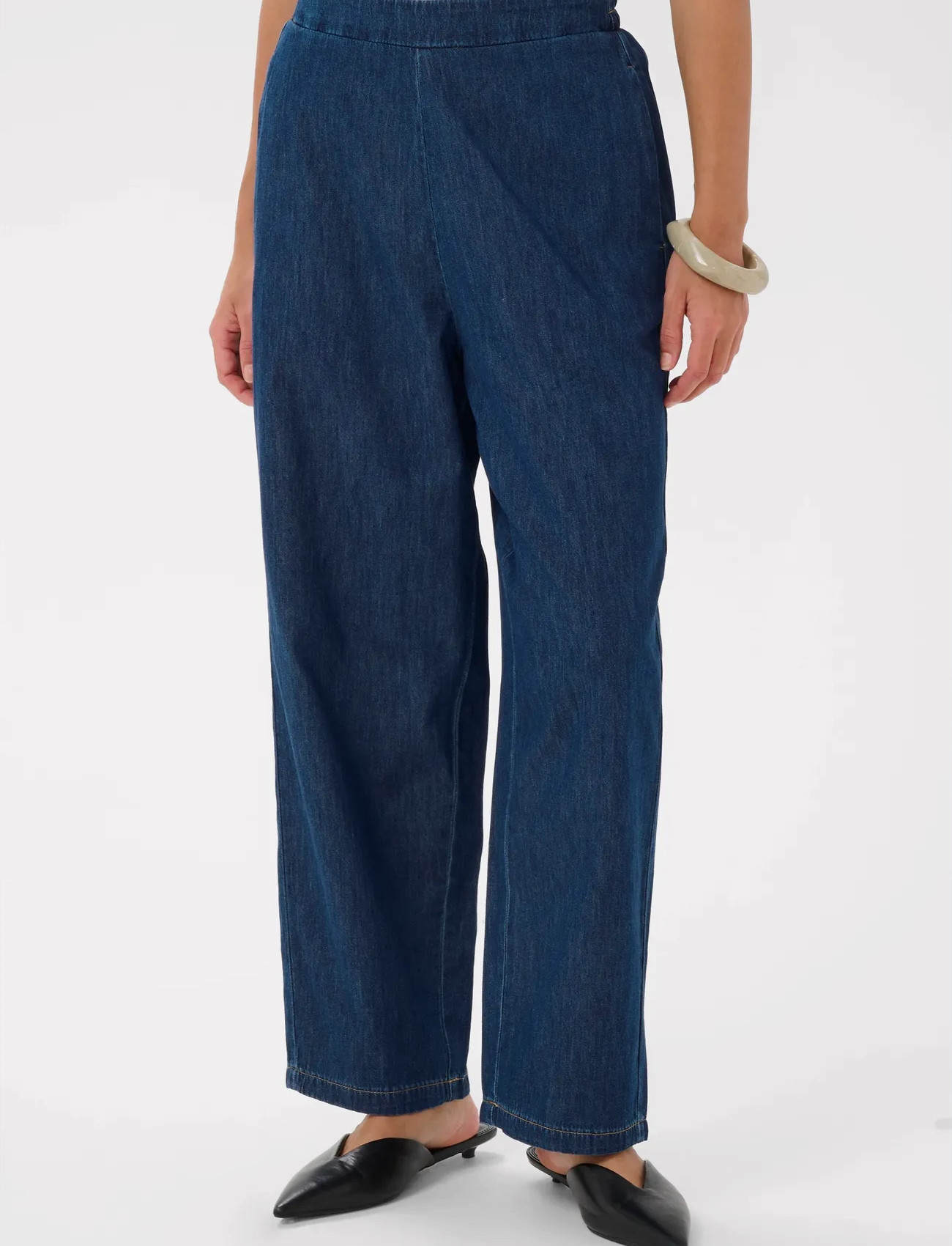 Culture Culava Arpa Pants, XS, Navy, Jeans > Lige-Almindelige, Dame