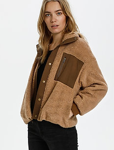 tan borg jacket womens
