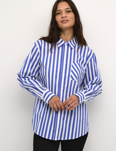 Culture Curegina Ls Shirt (Blue/white Stripe/Blue) - 63.96 € | Boozt.com
