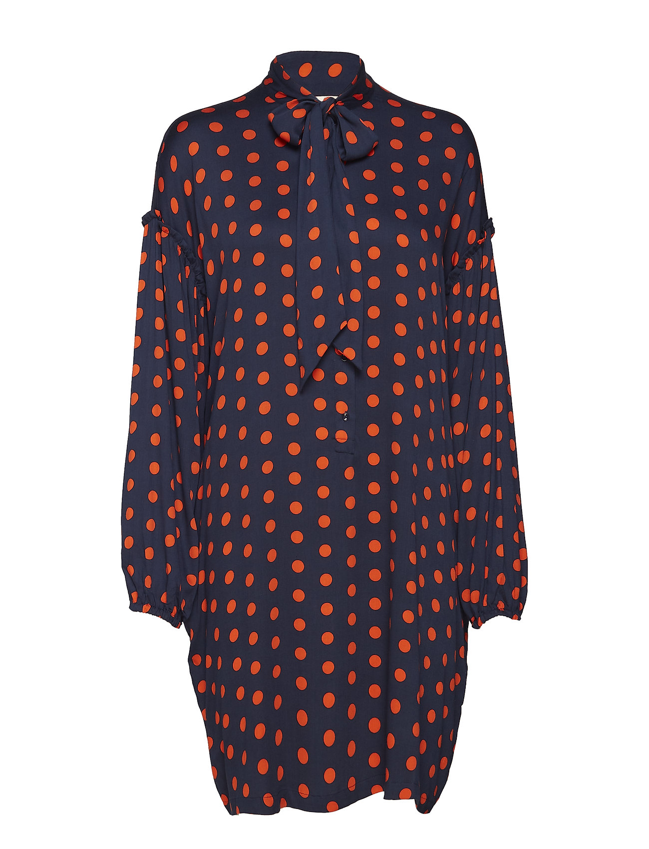 Amany Korte Jurk Blauw Custommade custommade kopen in de aanbieding