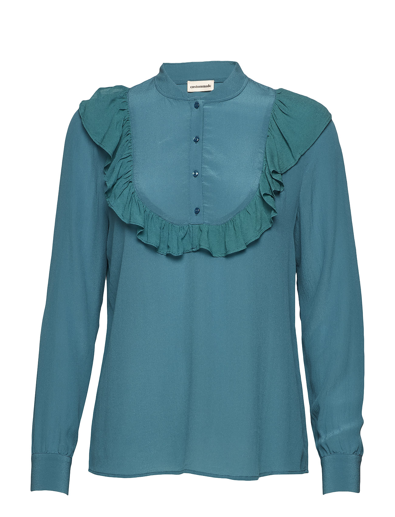 Ericka Blouse Lange Mouwen Blauw Custommade custommade kopen in de aanbieding Ericka Blouse Lange Mouwen Blauw Custommade custommade kopen in de aanbieding