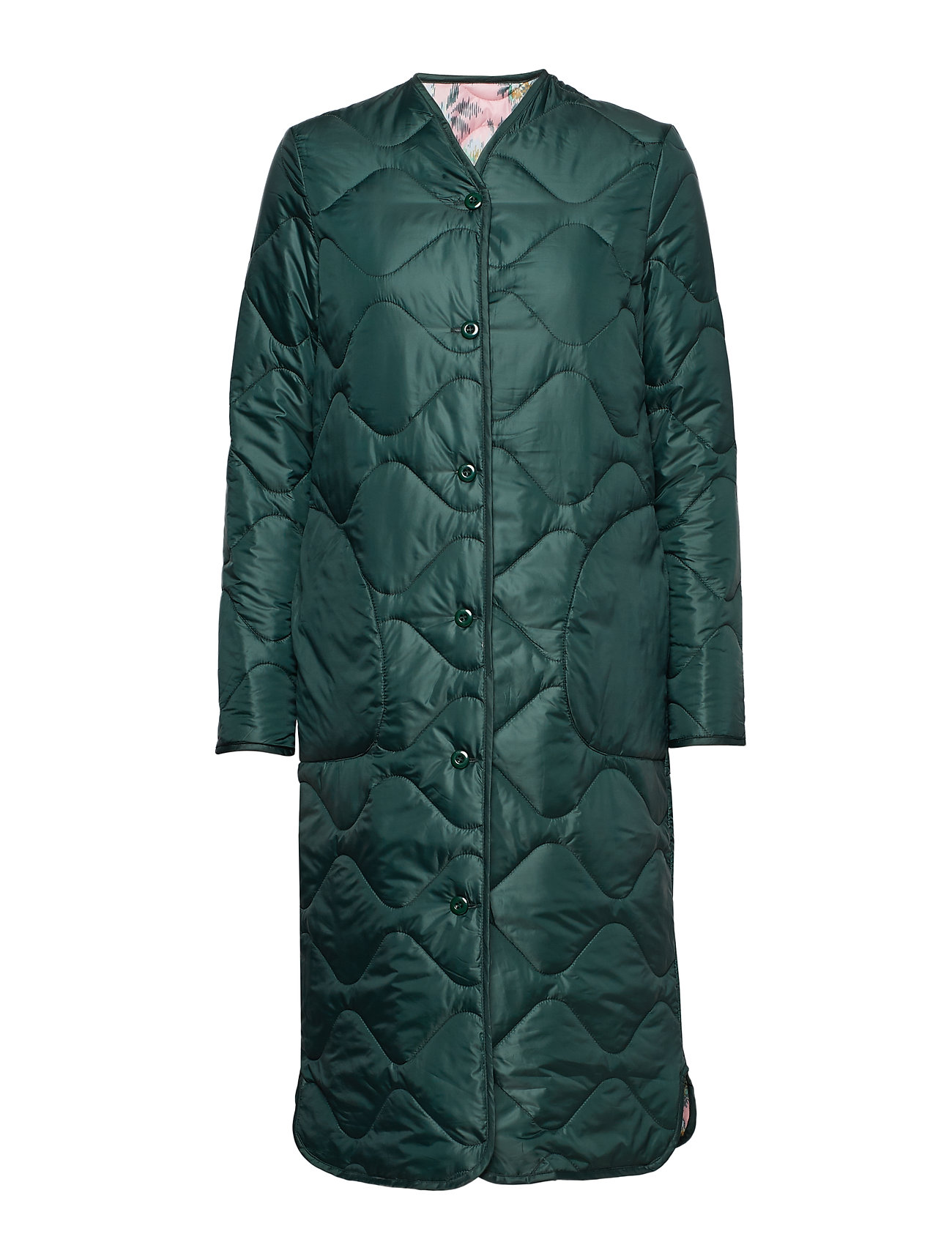 Audrey Doorgestikte Jas Groen Custommade custommade kopen in de aanbieding