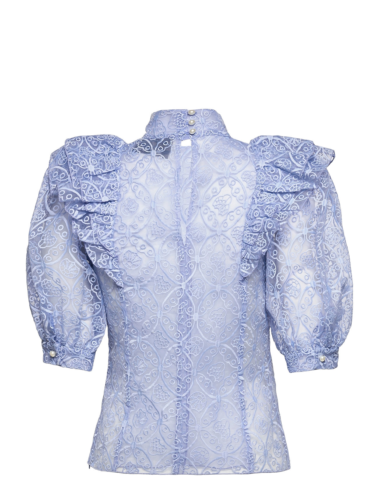 kortærmede bluser – By Nbs Blouses Short-sleeved Blå Custommade til dame i Blå -