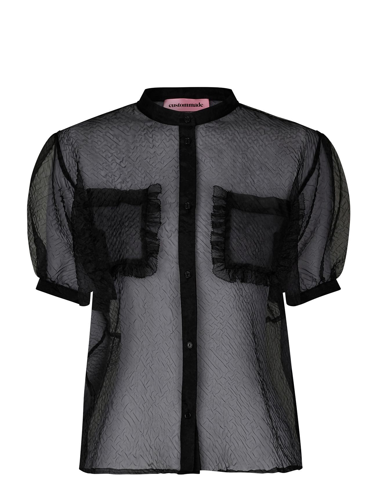 Cam Tops Shirts Short-sleeved Black Custommade