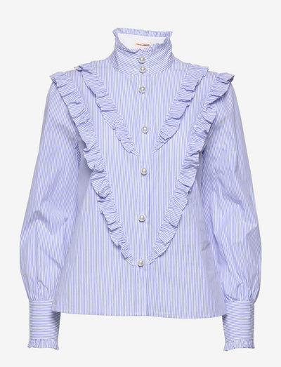 Cana - long sleeved blouses - silver lake blue