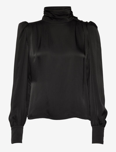 Deliana - long sleeved blouses - anthracite black