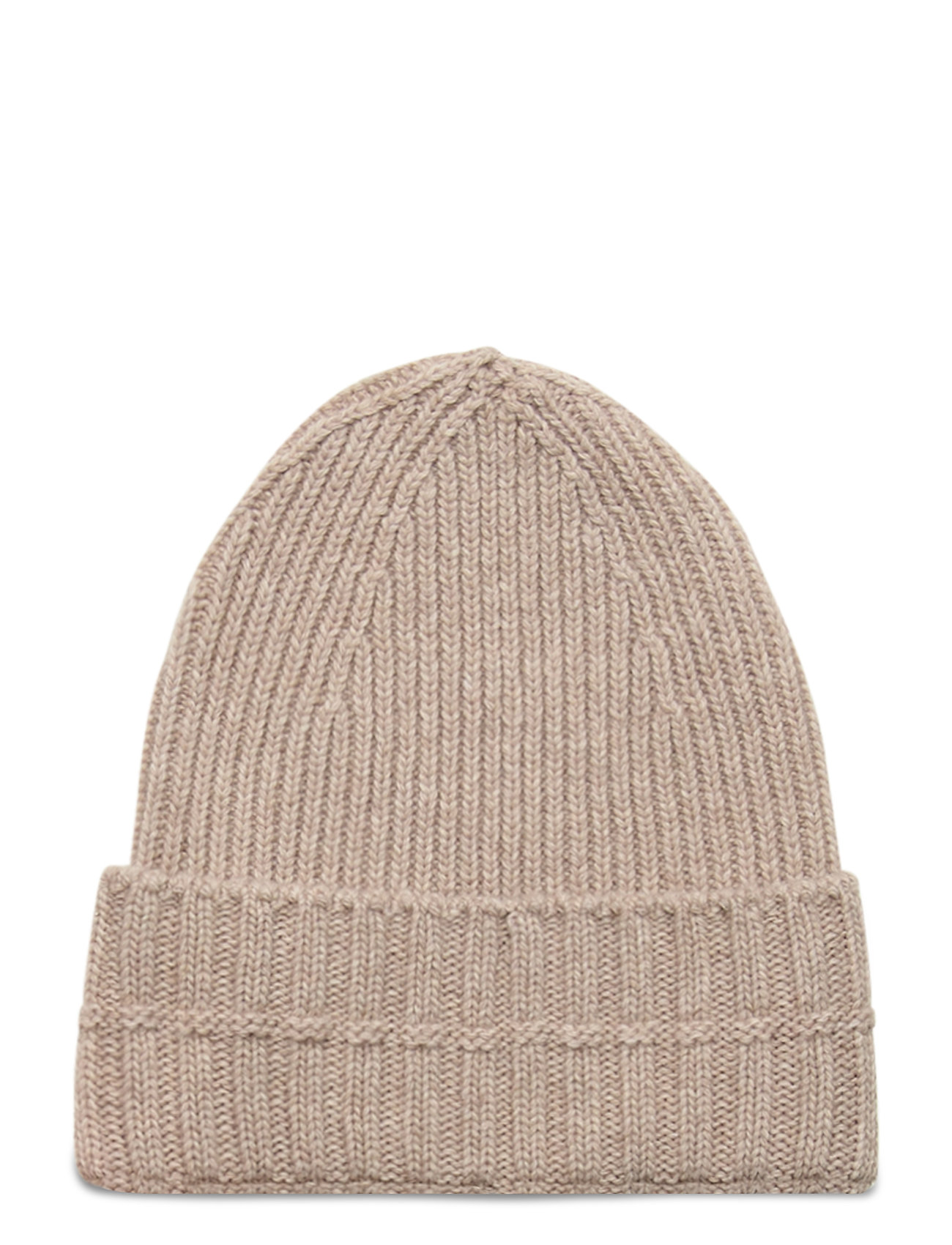 Beige Dagmar Ribbed Beanie Accessories 
